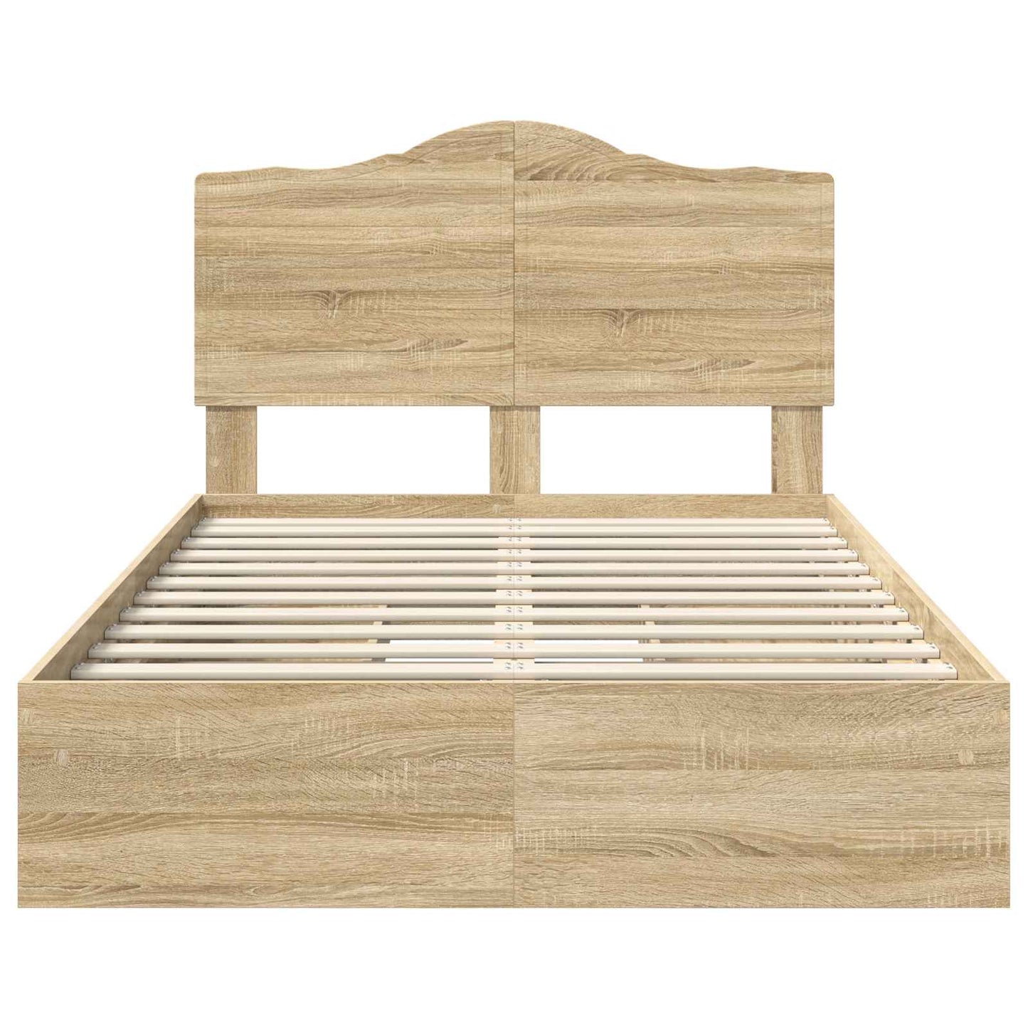 Opslag bed met lade Sonoma Eiken 120 x 200 cm Bewerkt hout is nu te koop bij PeponiXL, paradijselijk wonen!