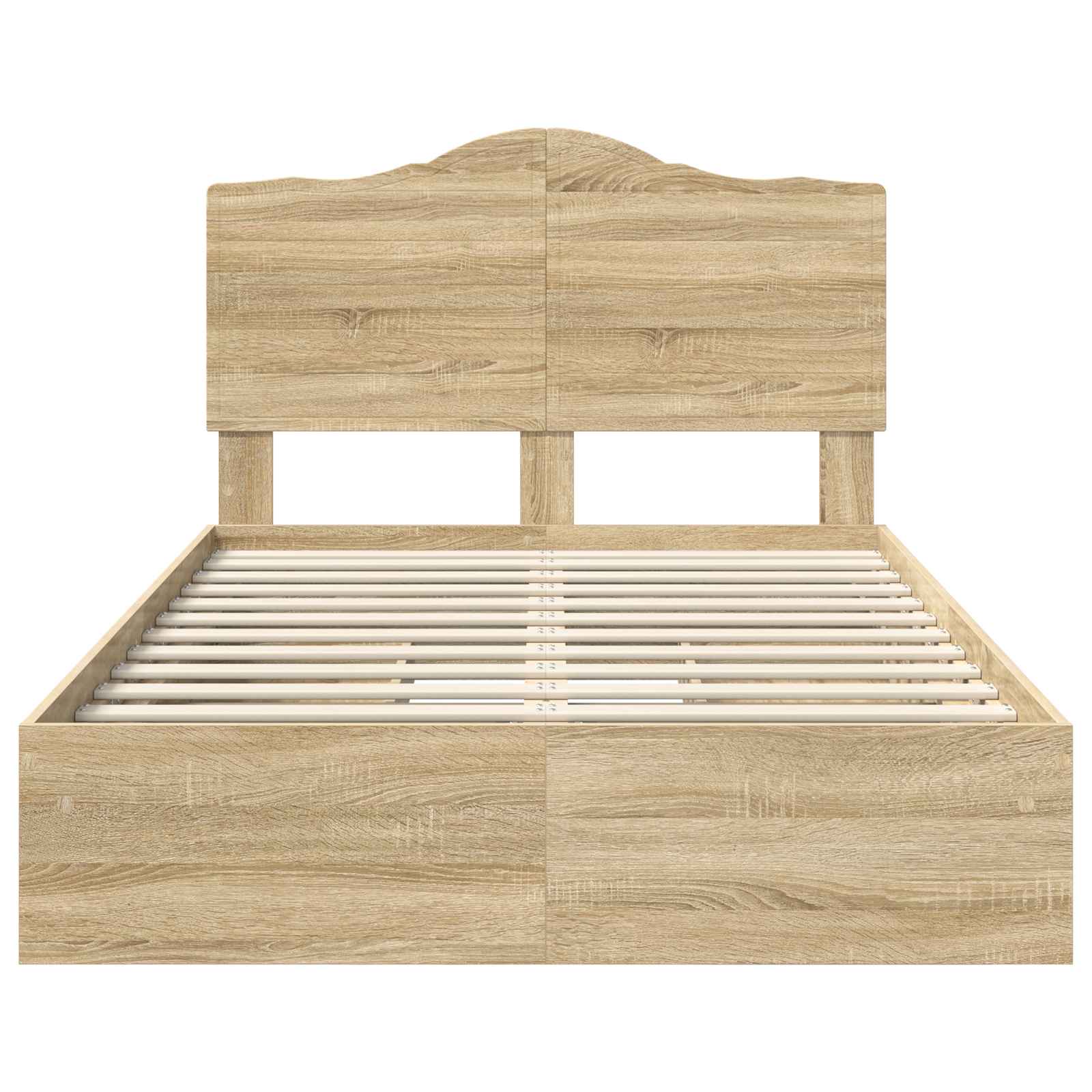 Opslag bed met lade Sonoma Eiken 120 x 200 cm Bewerkt hout is nu te koop bij PeponiXL, paradijselijk wonen!