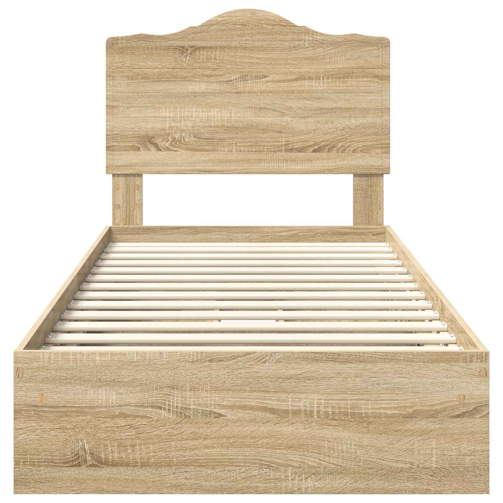 Opslag bed met lade Sonoma Eiken 70 x 190 cm Bewerkt hout is nu te koop bij PeponiXL, paradijselijk wonen!