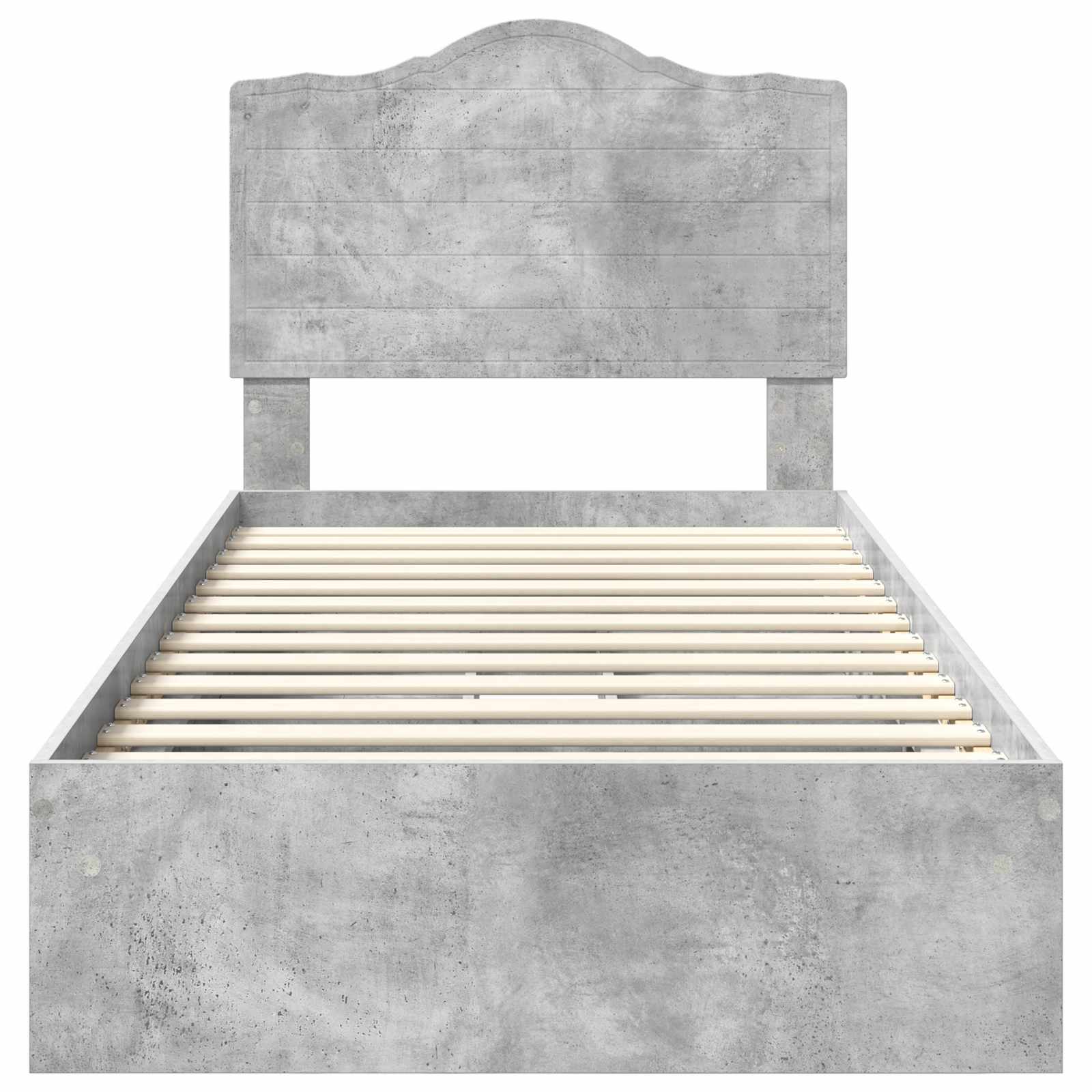 Opslag bed met lade Beton Grijs 70 x 190 cm Bewerkt hout is nu te koop bij PeponiXL, paradijselijk wonen!