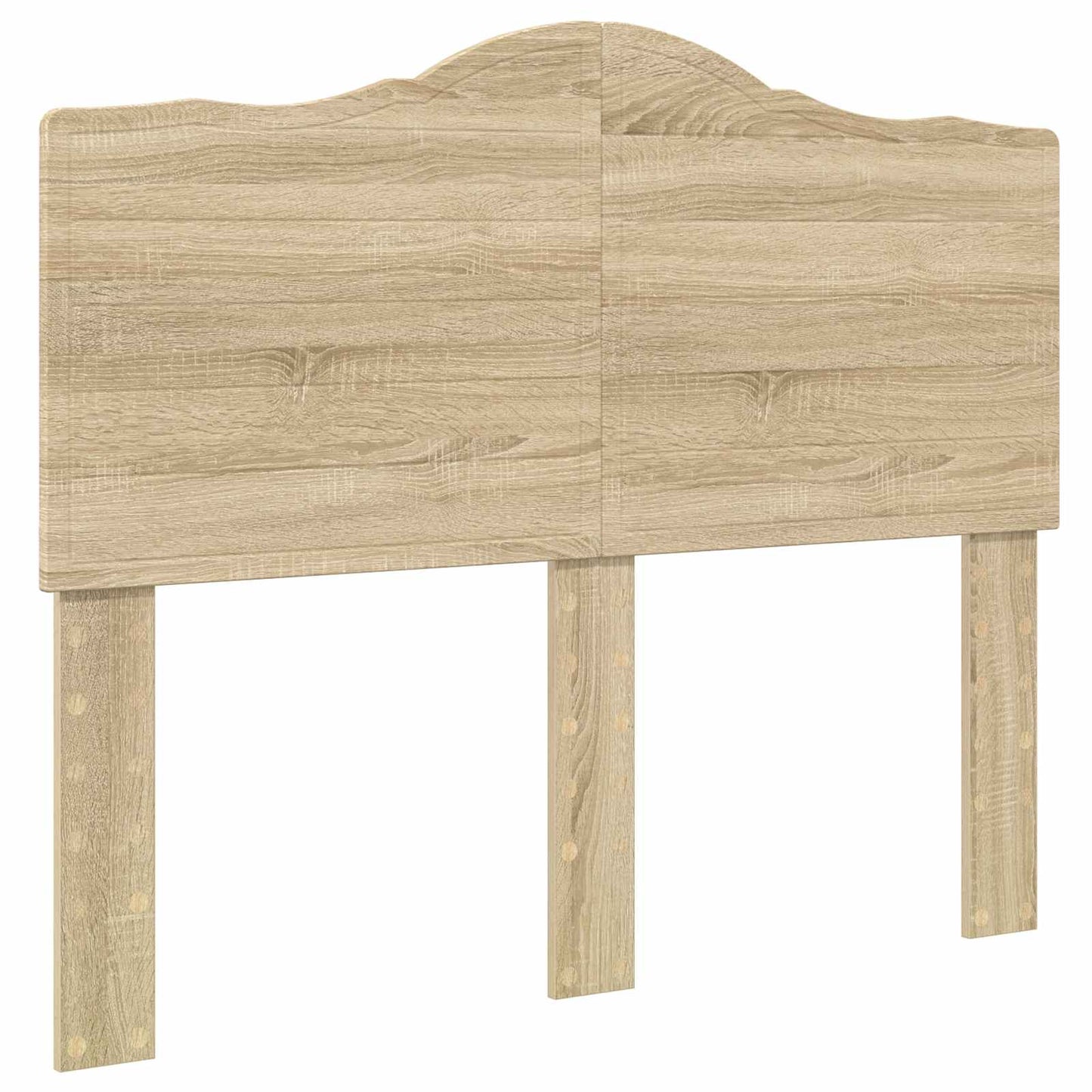 Bedframe met hoofdeinde Sonoma Eiken 135 x 190 cm Bewerkt hout is nu te koop bij PeponiXL, paradijselijk wonen!