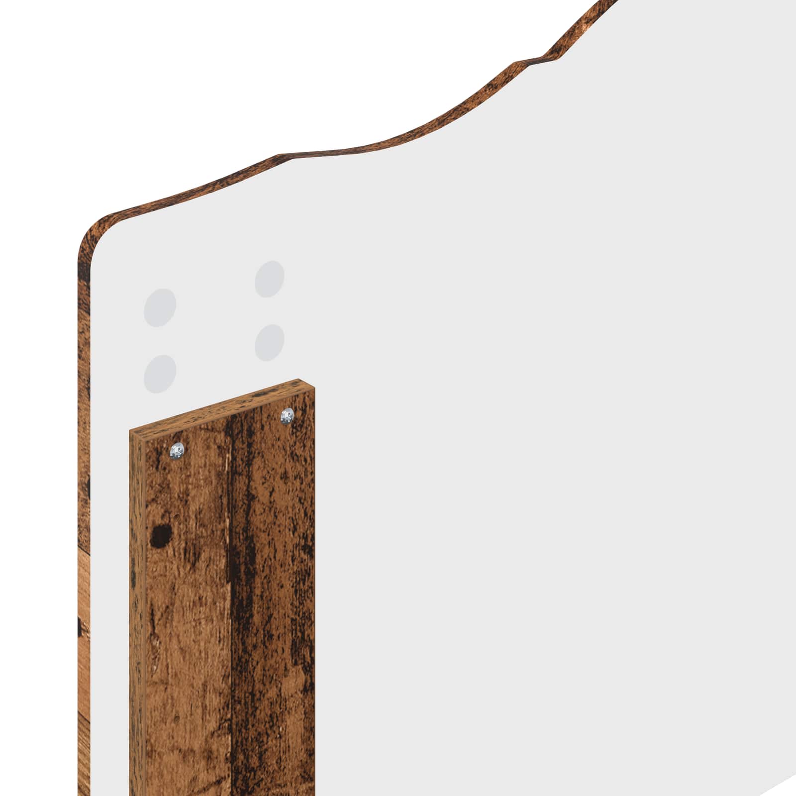 Bedframe met hoofdeinde Oudhout 90 x 200 cm Bewerkt hout is nu te koop bij PeponiXL, paradijselijk wonen!