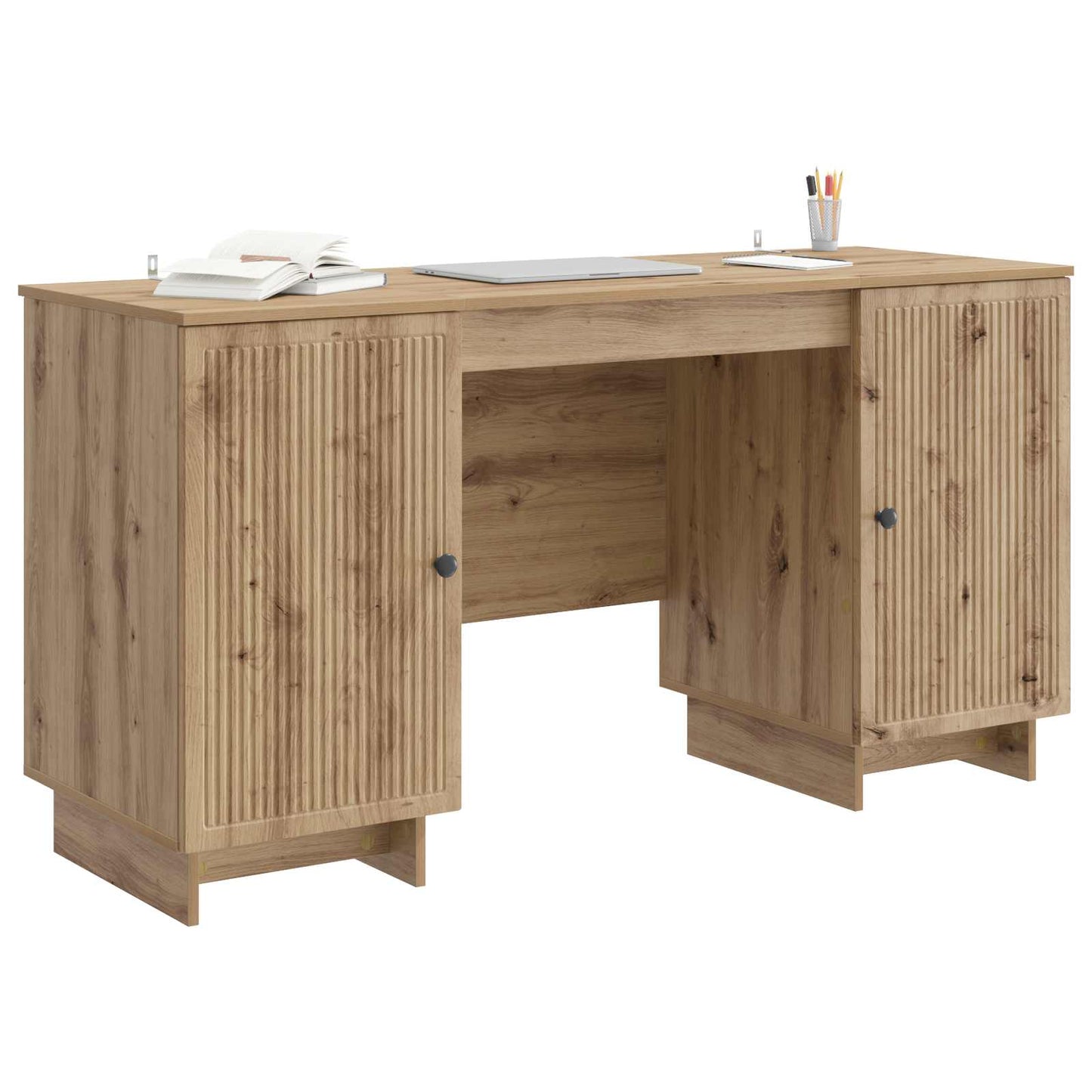 Bureau Artisanaal eiken Bewerkt hout 142,5 x 50 x 75 cm is nu te koop bij PeponiXL, paradijselijk wonen!