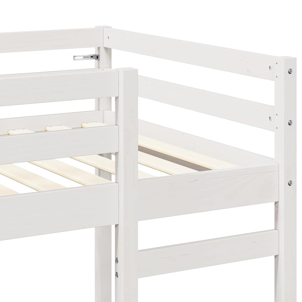 Hoogslaper bedframe Wit 80 x 200 cm Massief grenenhout is nu te koop bij PeponiXL, paradijselijk wonen!
