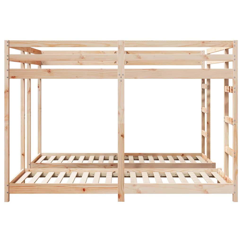 Drie-hoog Bunk Bed Frame Naturel 80 / 200 x 200 cm is nu te koop bij PeponiXL, paradijselijk wonen!