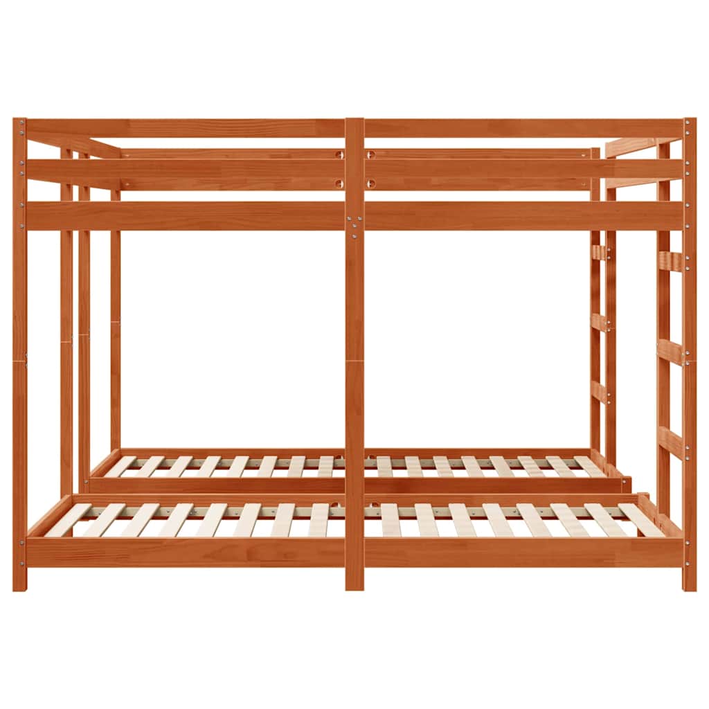Drie-hoog Bunk Bed Frame Wasbruin 200 x 200 cm is nu te koop bij PeponiXL, paradijselijk wonen!