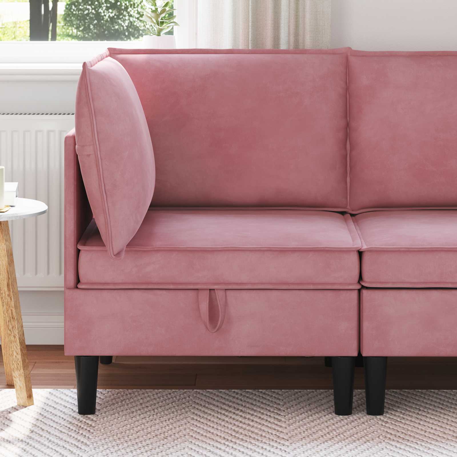 Bank met opslag Roze Fluweel is nu te koop bij PeponiXL, paradijselijk wonen!