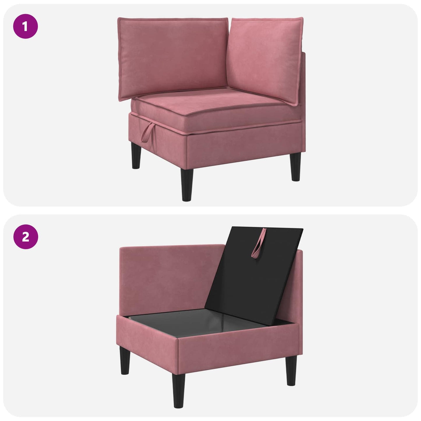 Bank met opslag Roze Fluweel is nu te koop bij PeponiXL, paradijselijk wonen!