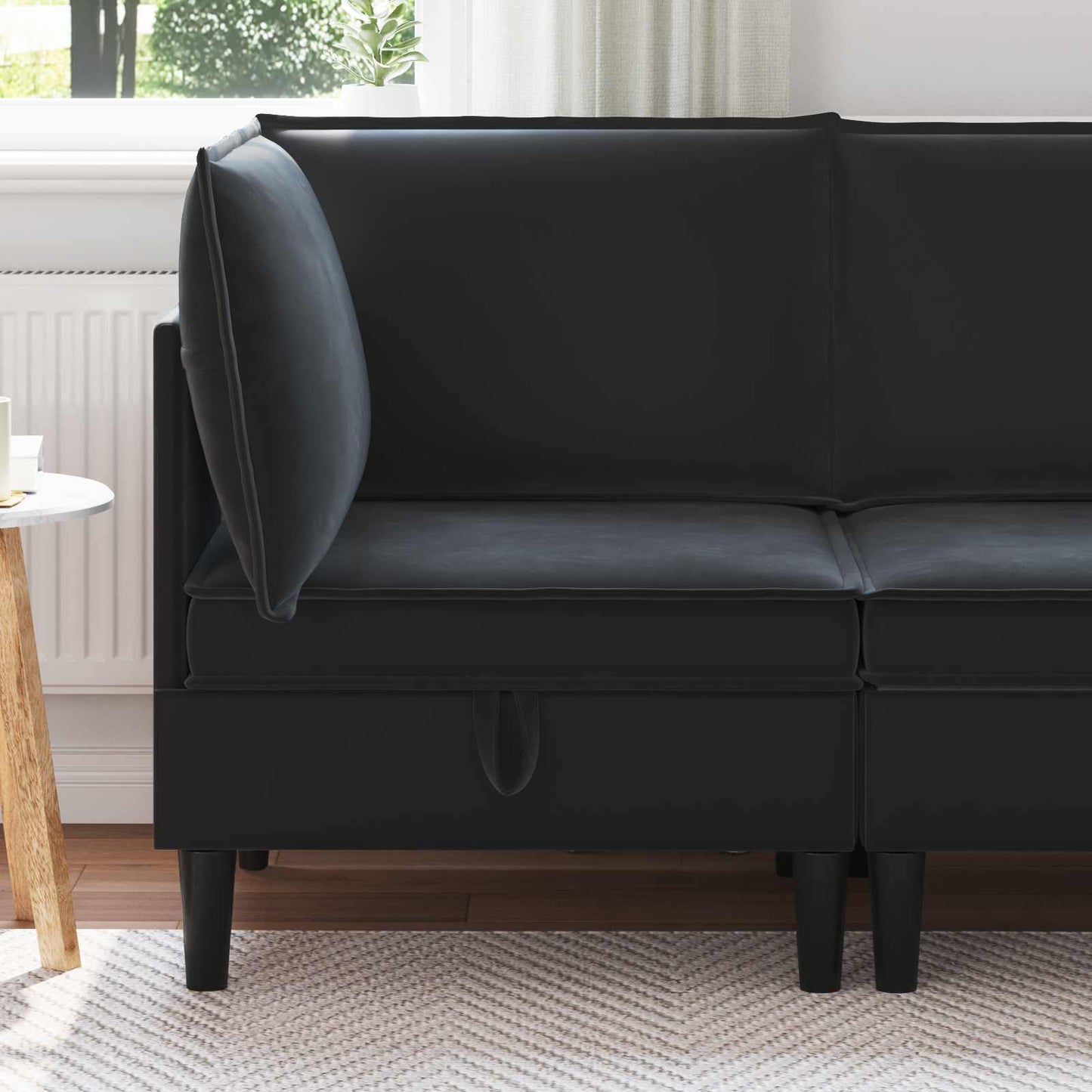 Bank met opslag Zwart Fluweel is nu te koop bij PeponiXL, paradijselijk wonen!