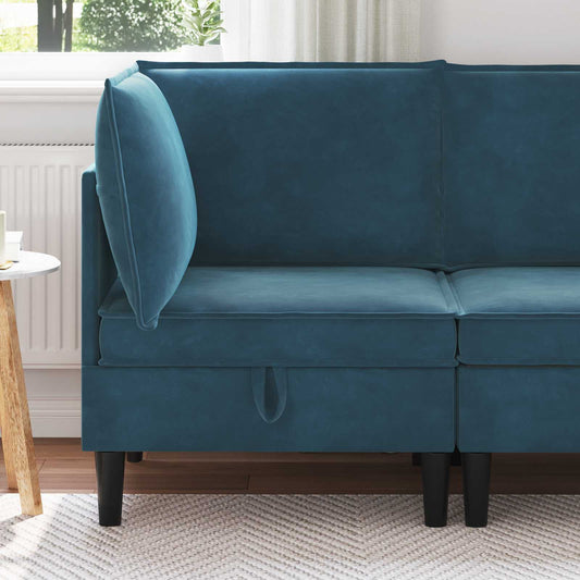 Bank met opslag Blauw Fluweel is nu te koop bij PeponiXL, paradijselijk wonen!