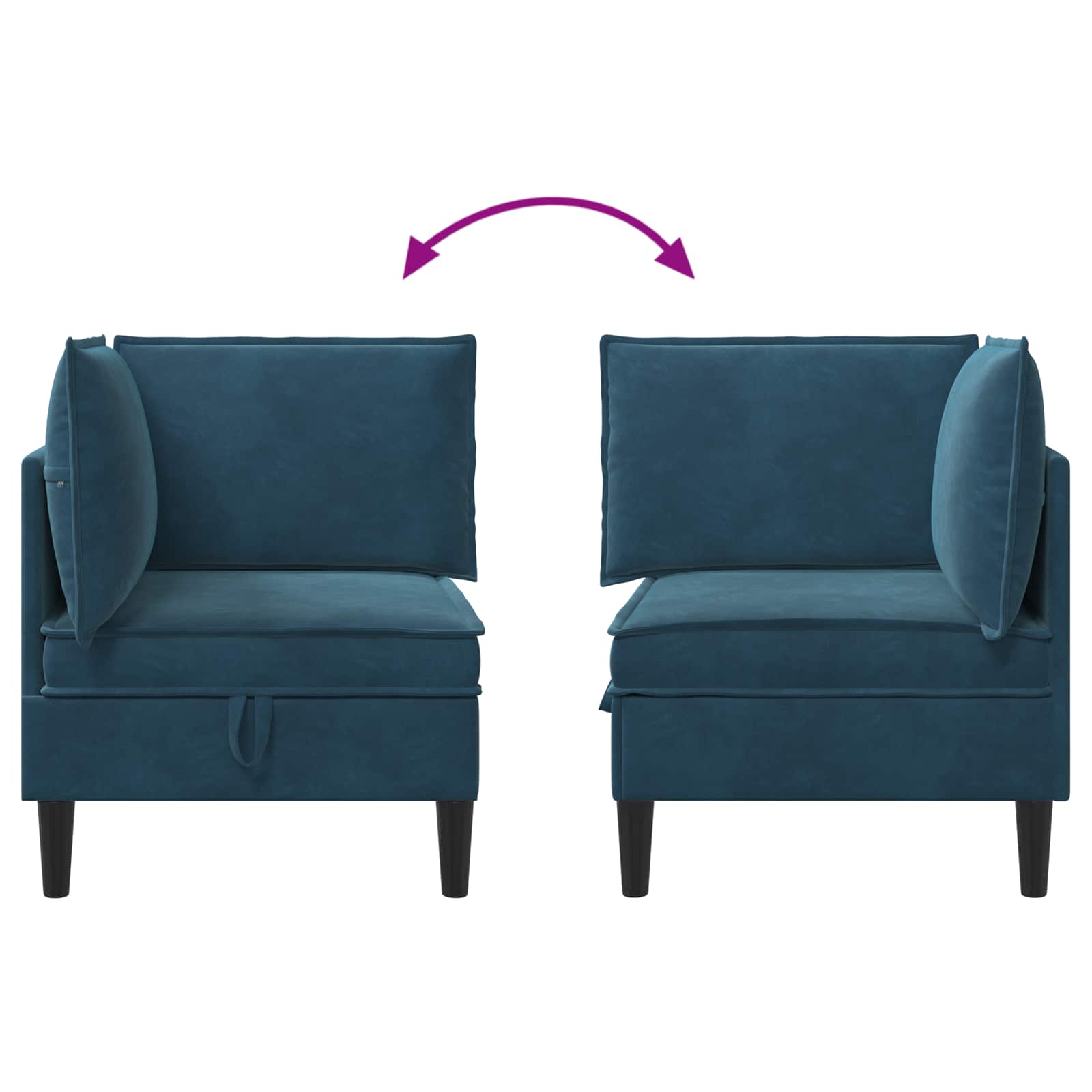 Bank met opslag Blauw Fluweel is nu te koop bij PeponiXL, paradijselijk wonen!