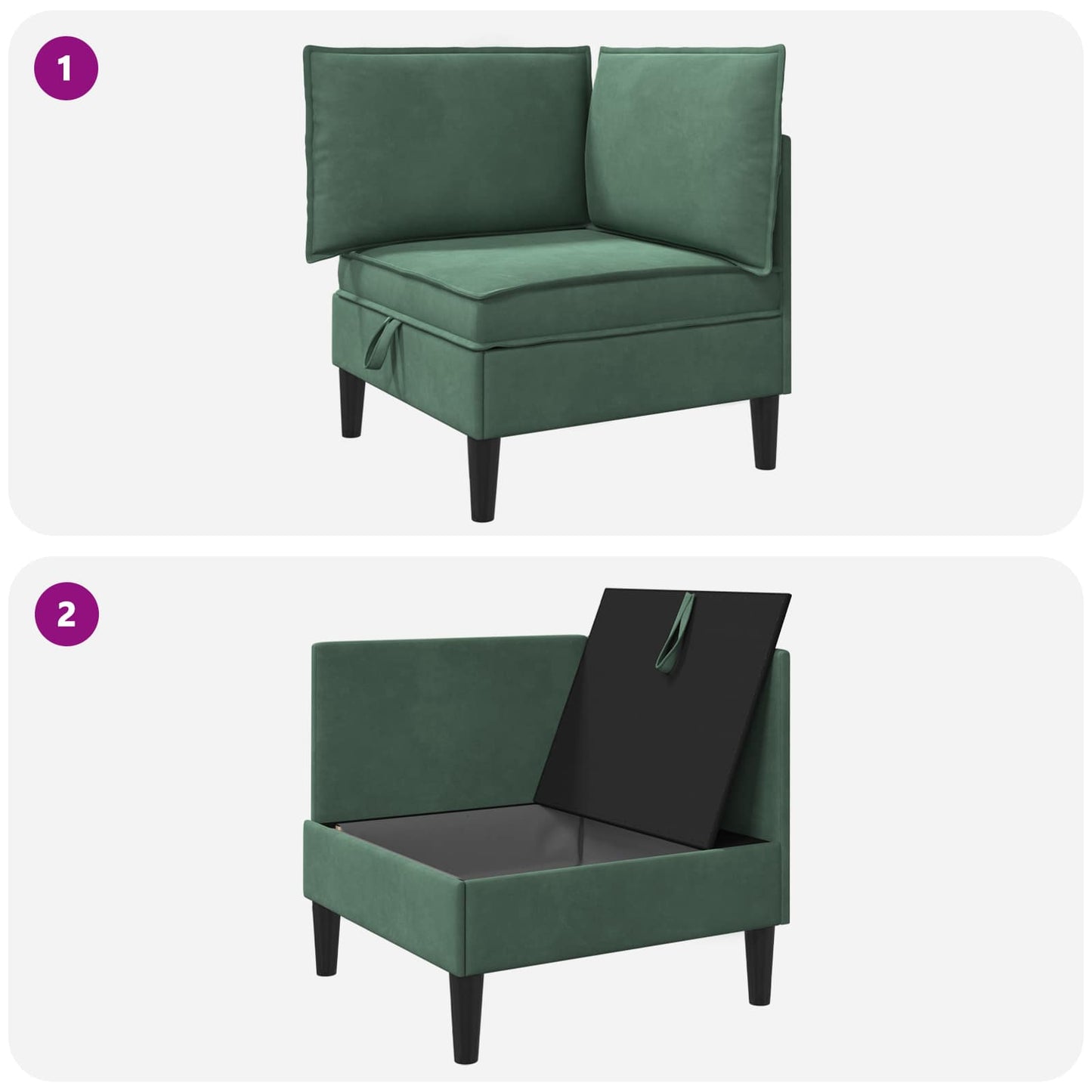 Bank met opslag Zeegroen Fluweel is nu te koop bij PeponiXL, paradijselijk wonen!