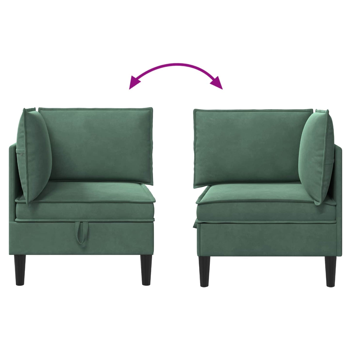 Bank met opslag Zeegroen Fluweel is nu te koop bij PeponiXL, paradijselijk wonen!