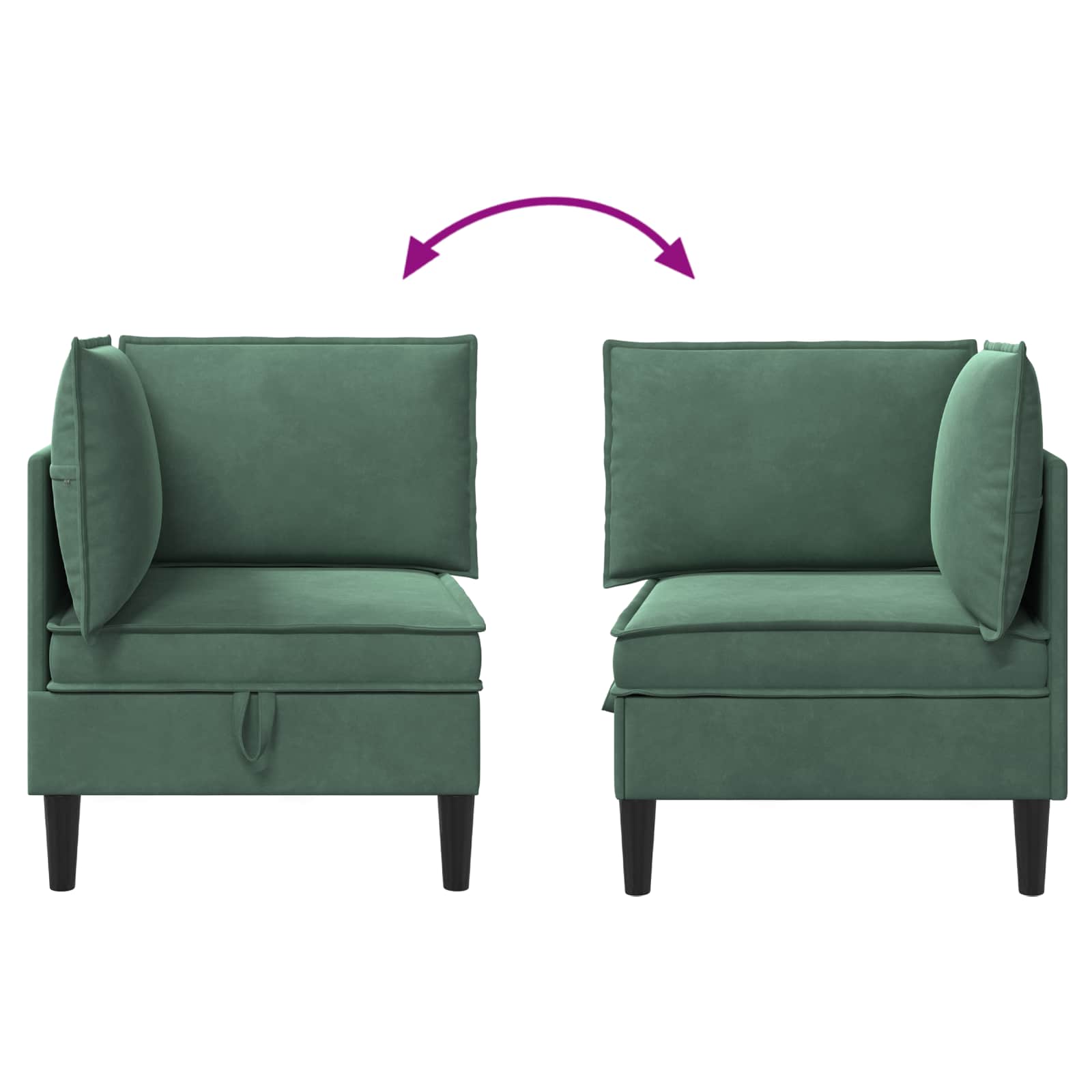 Bank met opslag Zeegroen Fluweel is nu te koop bij PeponiXL, paradijselijk wonen!