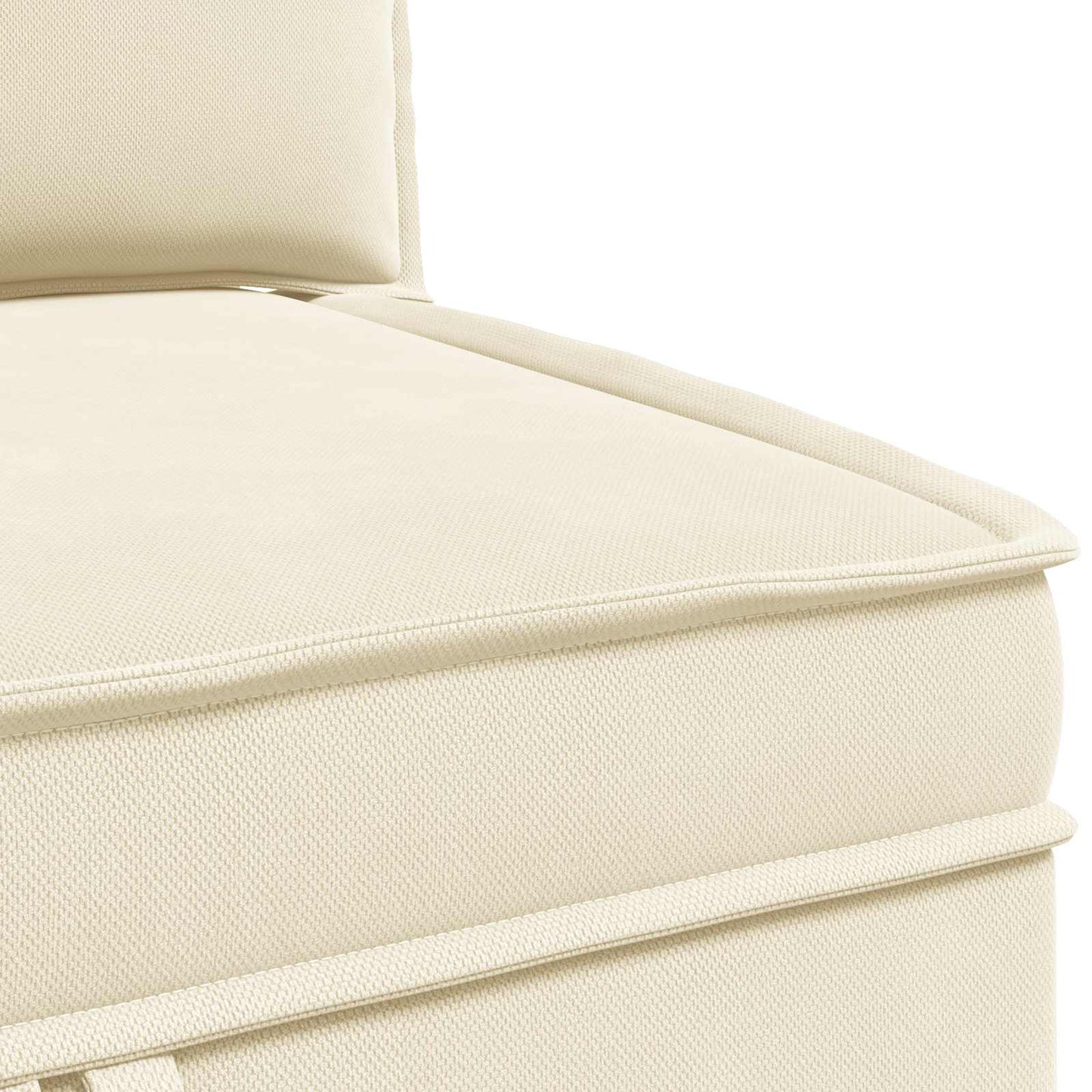 Hoeksofa met Opbergruimte Crèmekleurig Fluweel is nu te koop bij PeponiXL, paradijselijk wonen!