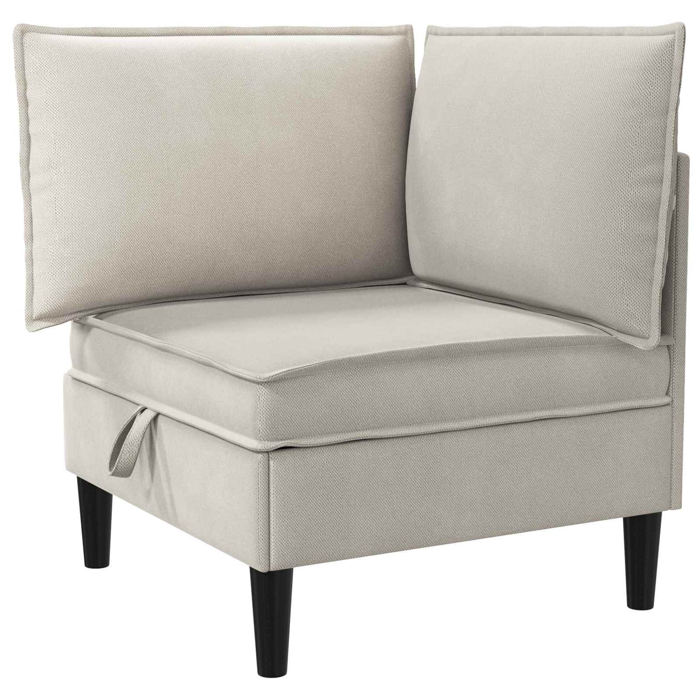 Hoeksofa met Opbergruimte Havermout Fluweel is nu te koop bij PeponiXL, paradijselijk wonen!
