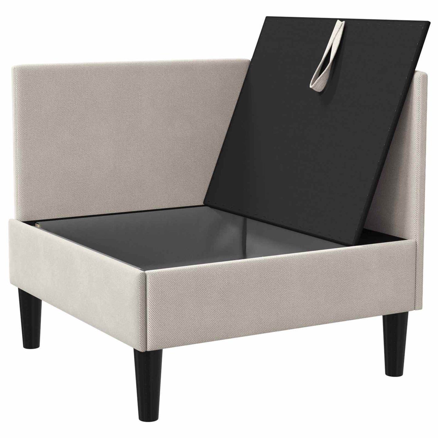 Hoeksofa met Opbergruimte Havermout Fluweel is nu te koop bij PeponiXL, paradijselijk wonen!