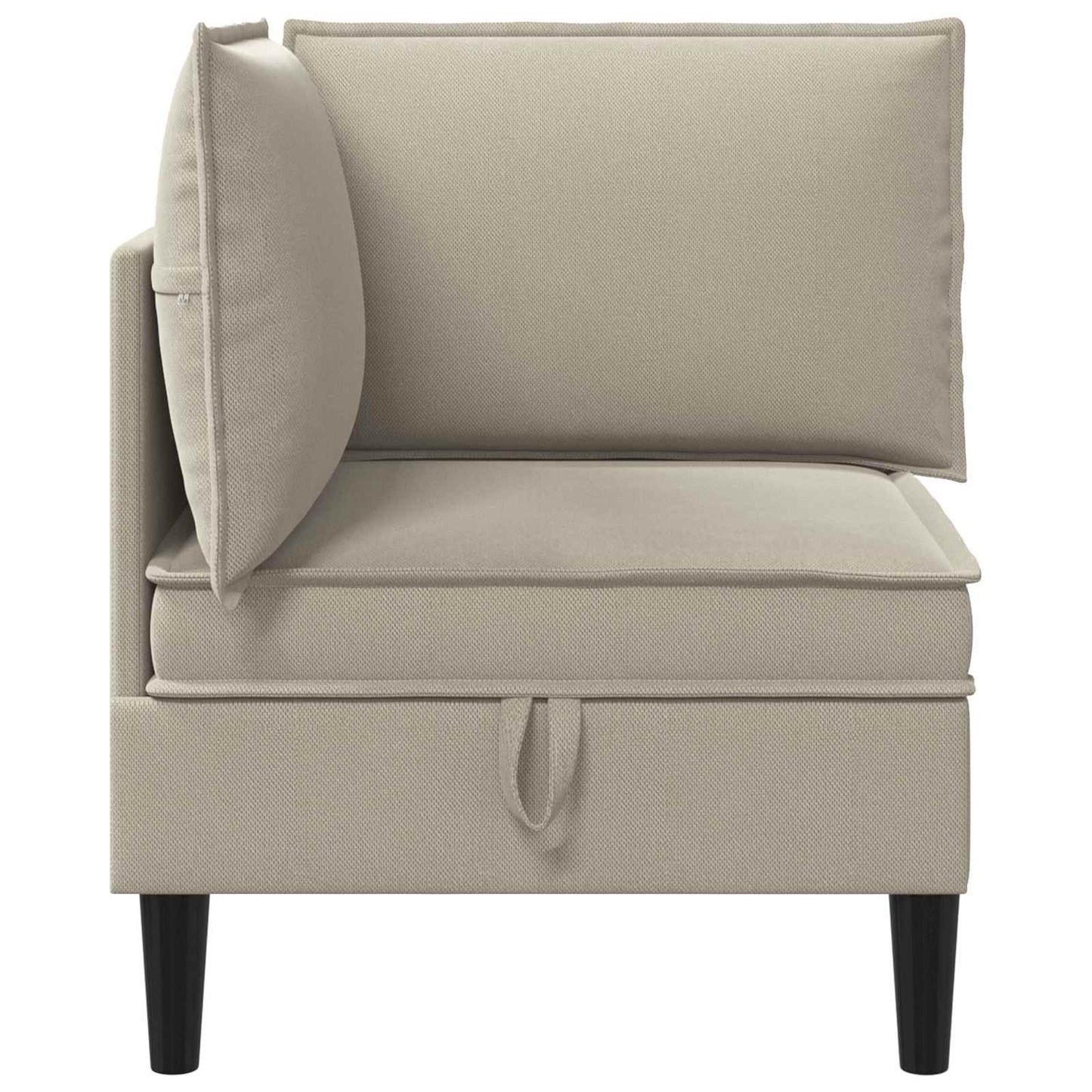 Hoeksofa met Opbergruimte Zand Fluweel is nu te koop bij PeponiXL, paradijselijk wonen!