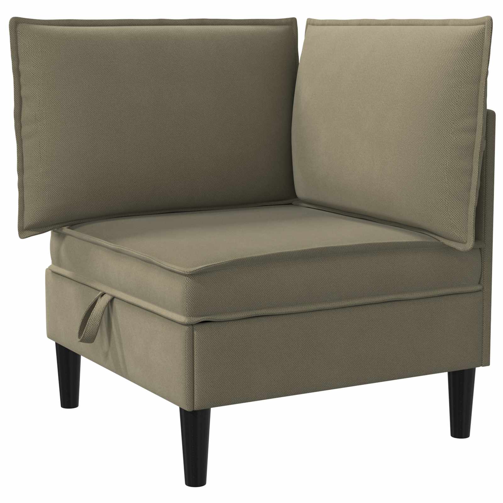 Hoeksofa met Opbergruimte Kaki Fluweel is nu te koop bij PeponiXL, paradijselijk wonen!