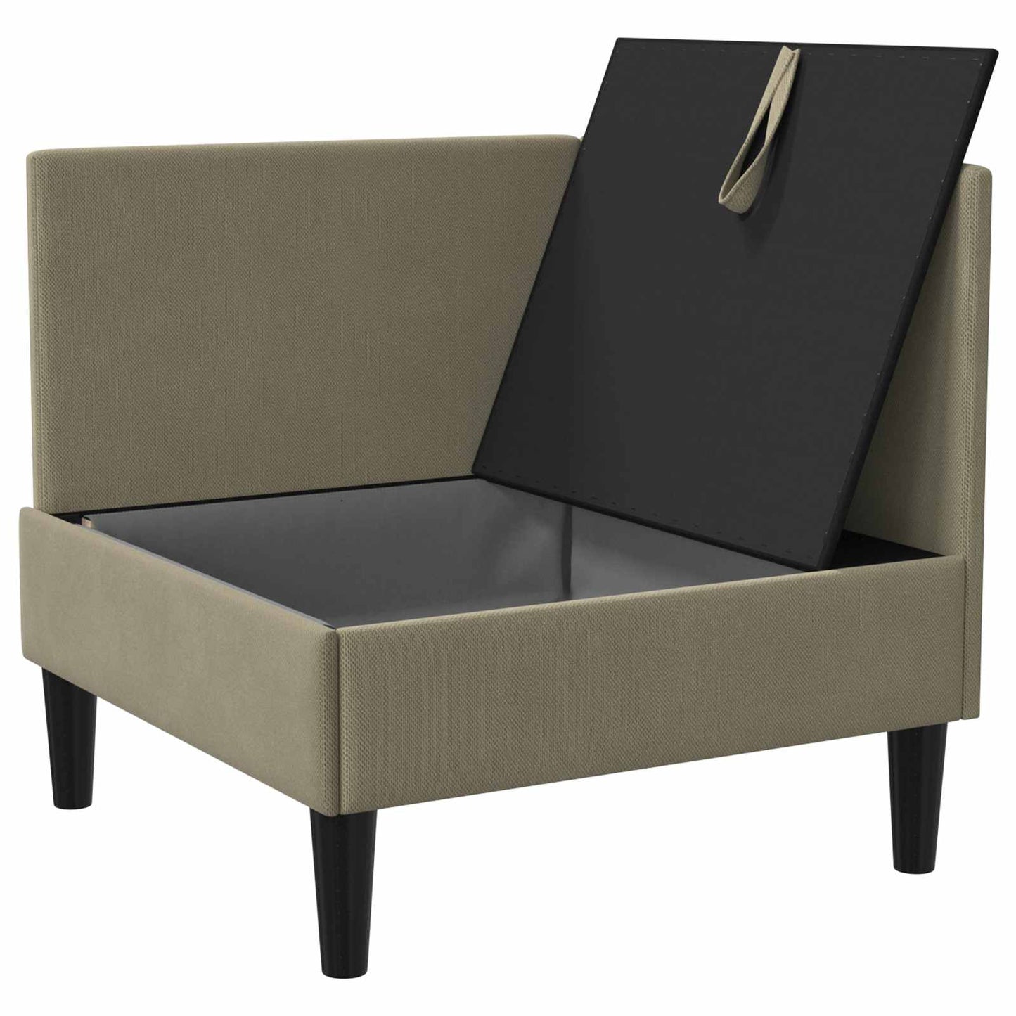 Hoeksofa met Opbergruimte Kaki Fluweel is nu te koop bij PeponiXL, paradijselijk wonen!