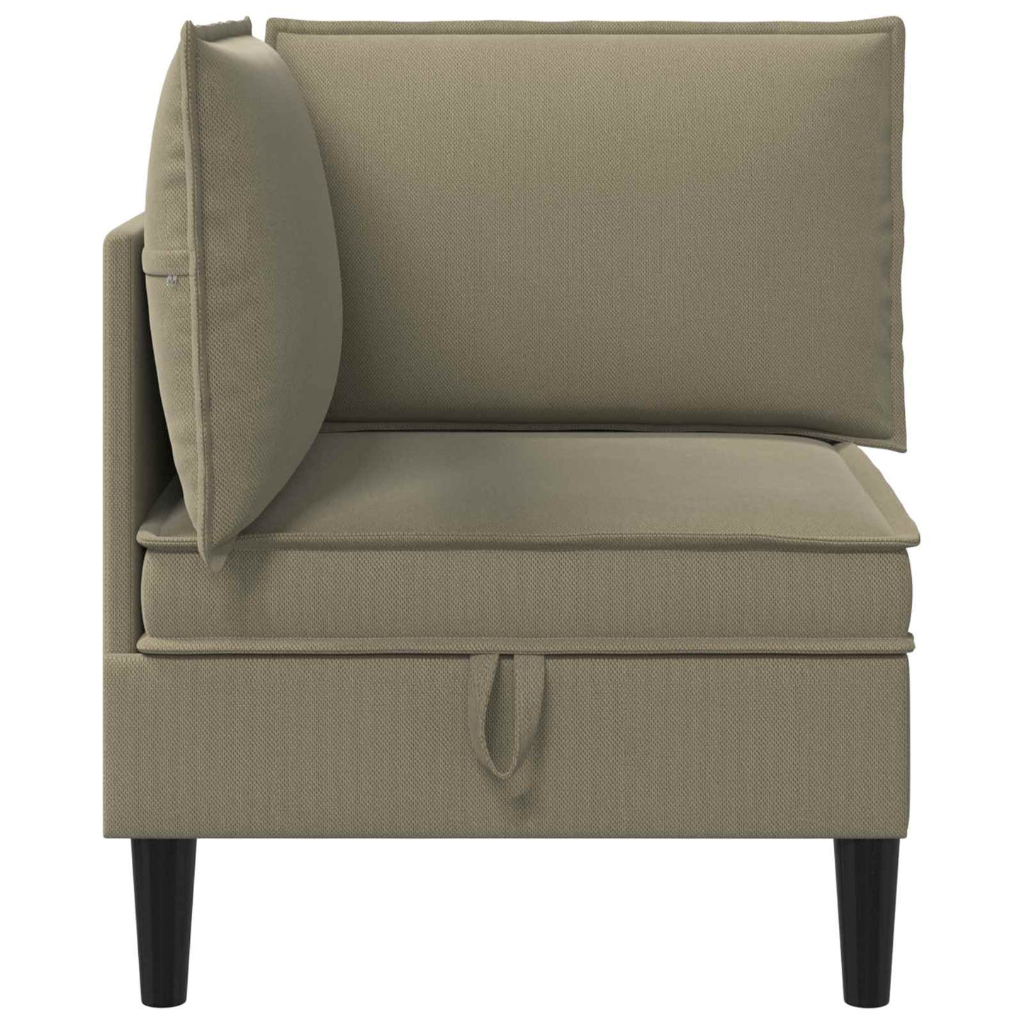 Hoeksofa met Opbergruimte Kaki Fluweel is nu te koop bij PeponiXL, paradijselijk wonen!