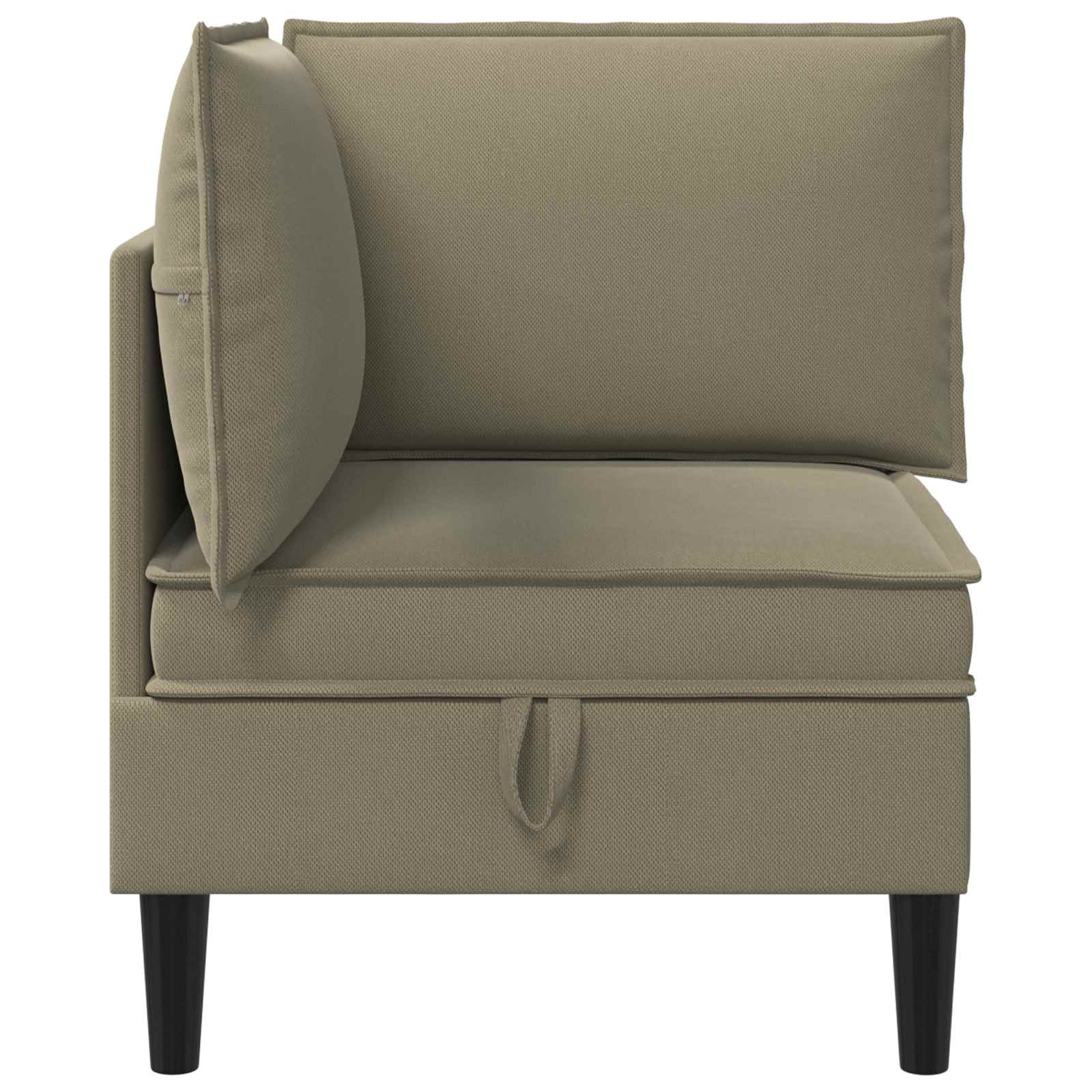 Hoeksofa met Opbergruimte Kaki Fluweel is nu te koop bij PeponiXL, paradijselijk wonen!