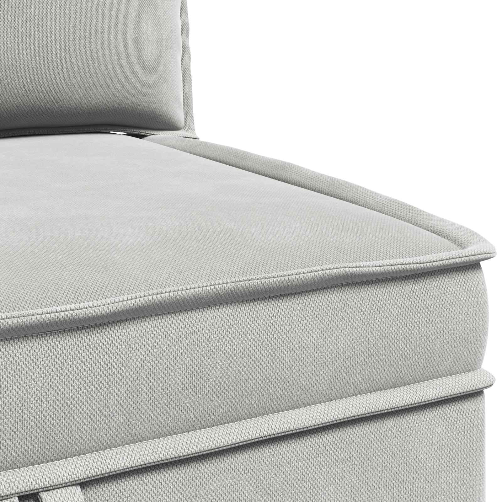 Hoeksofa met Opbergruimte Lichtgrijs Fluweel is nu te koop bij PeponiXL, paradijselijk wonen!