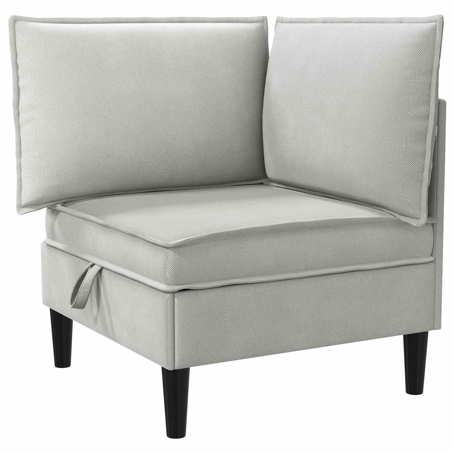 Hoeksofa met Opbergruimte Lichtgrijs Fluweel is nu te koop bij PeponiXL, paradijselijk wonen!