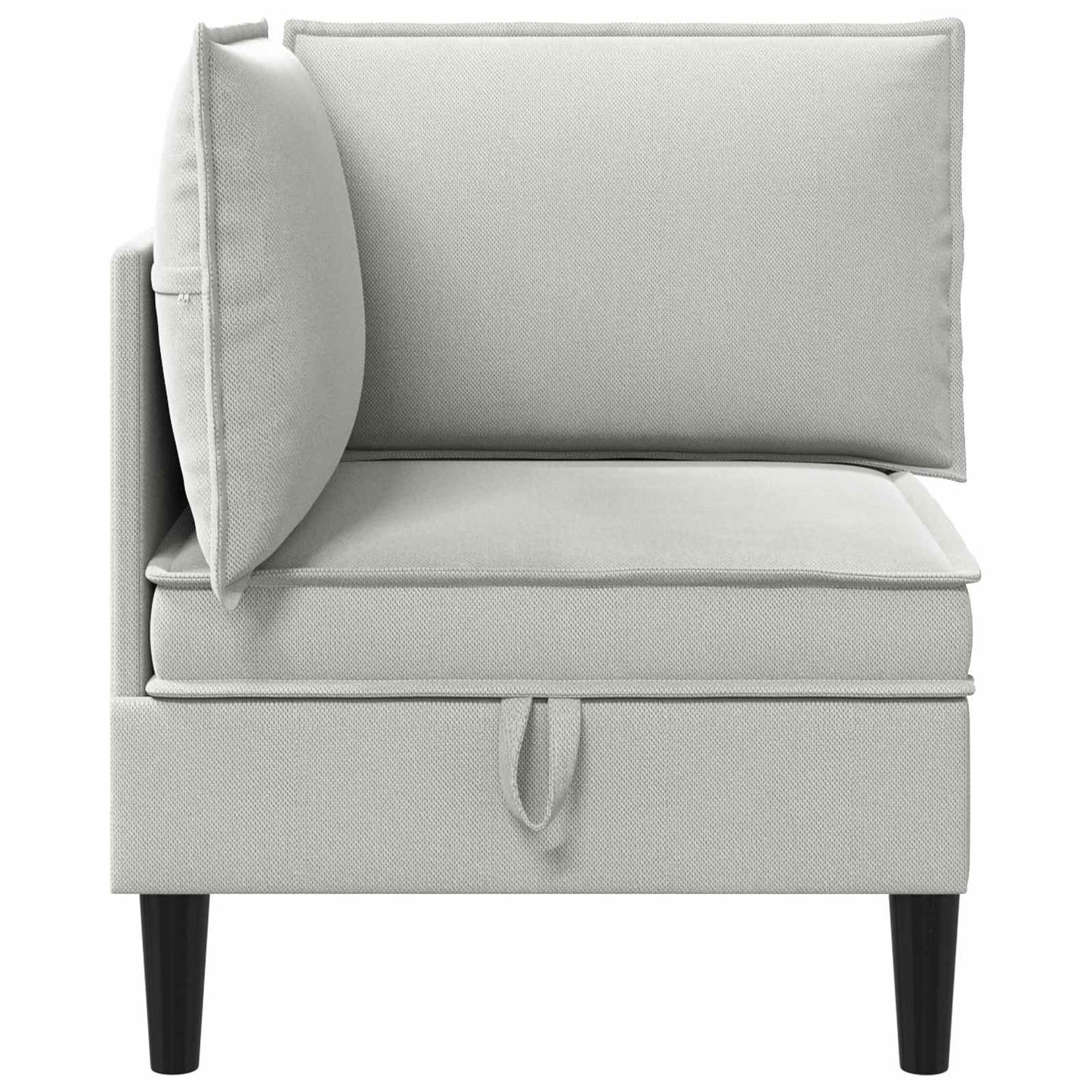 Hoeksofa met Opbergruimte Lichtgrijs Fluweel is nu te koop bij PeponiXL, paradijselijk wonen!