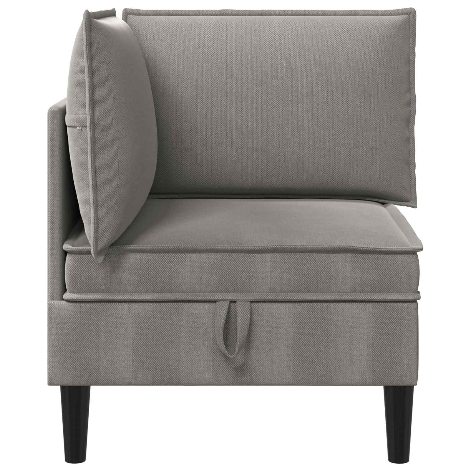 Hoeksofa met Opbergruimte Donkergrijs Fluweel is nu te koop bij PeponiXL, paradijselijk wonen!