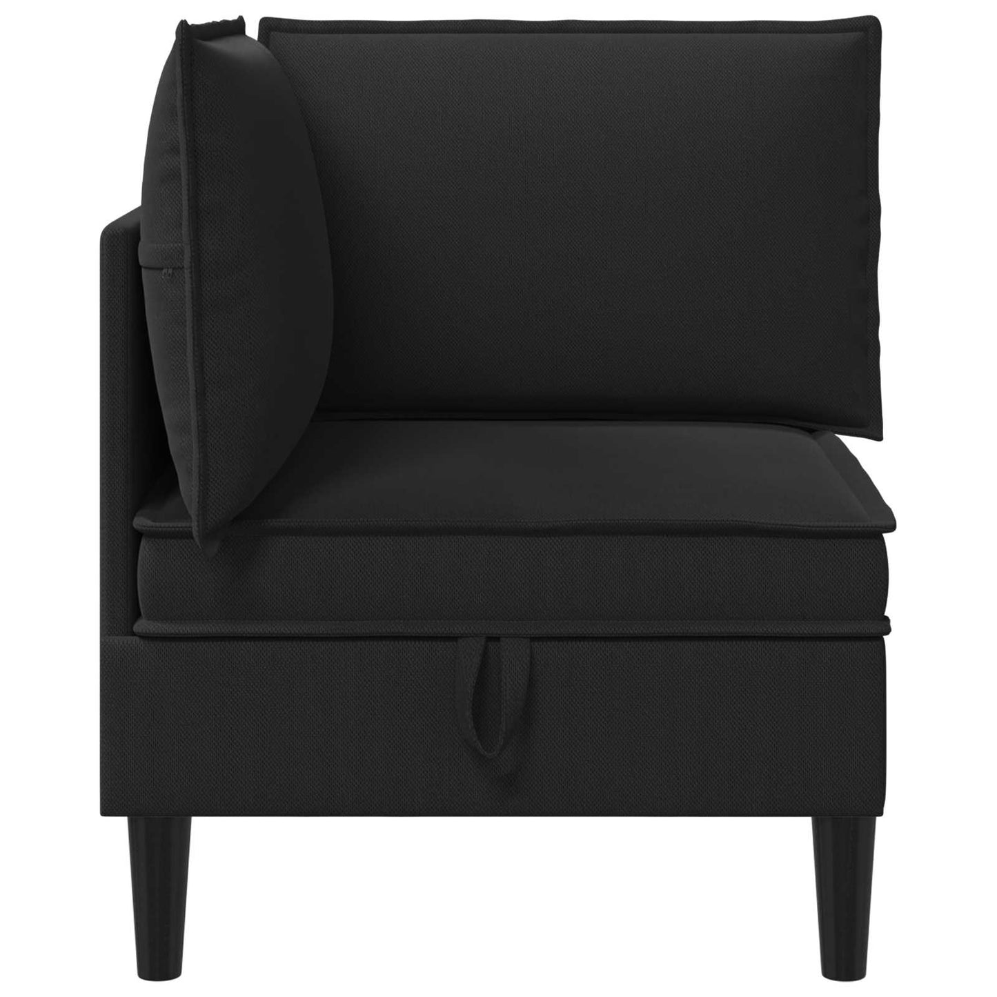Hoeksofa met Opbergruimte Zwart Fluweel is nu te koop bij PeponiXL, paradijselijk wonen!