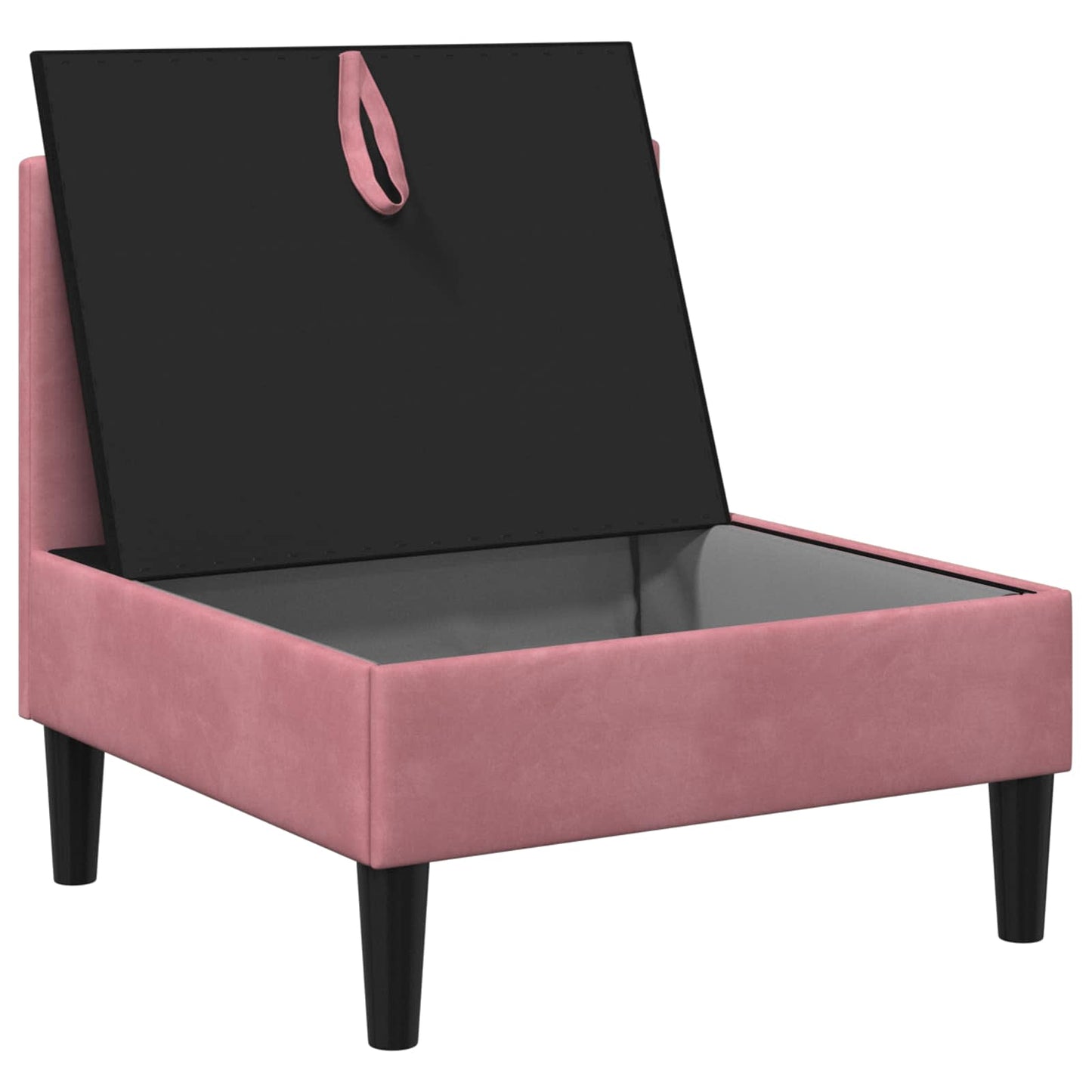 Middelste Bank met Opbergruimte Roze Fluweel is nu te koop bij PeponiXL, paradijselijk wonen!