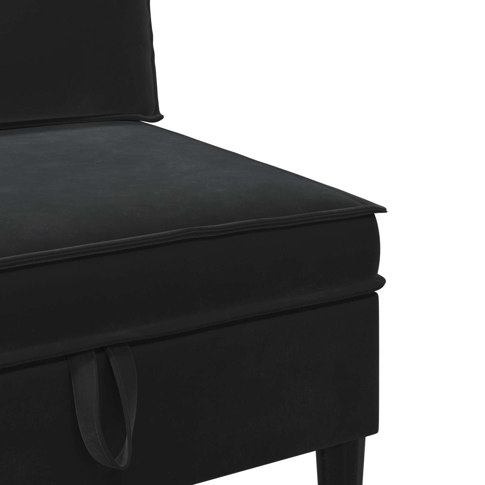 Middelste Bank met Opbergruimte Zwart Fluweel is nu te koop bij PeponiXL, paradijselijk wonen!