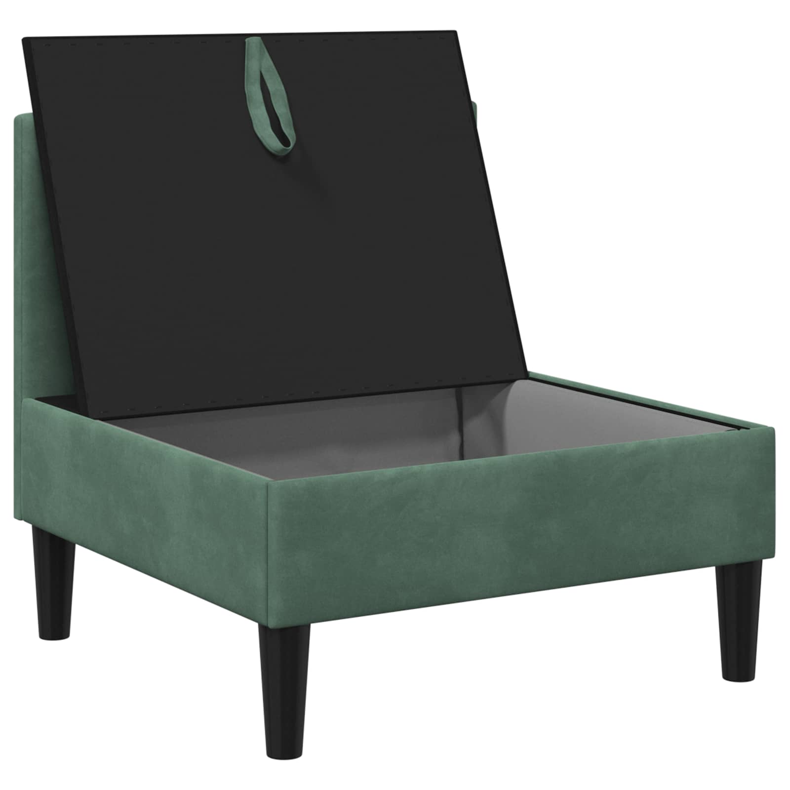 Middelste Bank met Opbergruimte Zeegroen Fluweel is nu te koop bij PeponiXL, paradijselijk wonen!