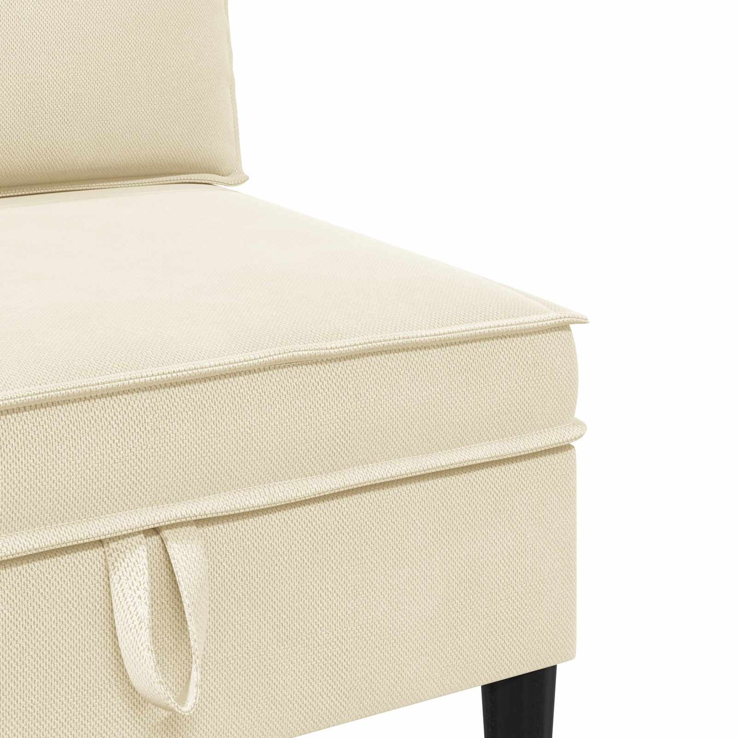 Middelse Sofa met Opbergruimte Crèmekleurig Fluweel is nu te koop bij PeponiXL, paradijselijk wonen!