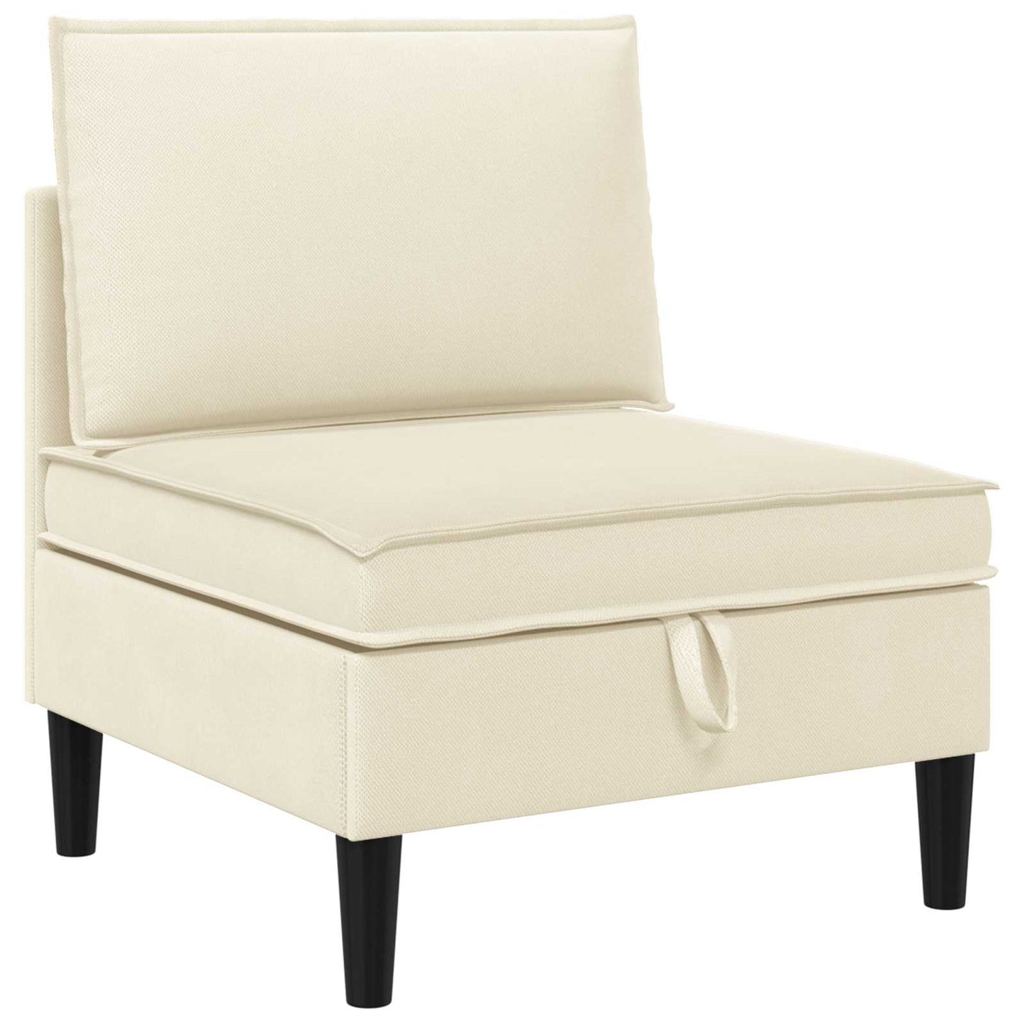 Middelse Sofa met Opbergruimte Crèmekleurig Fluweel is nu te koop bij PeponiXL, paradijselijk wonen!