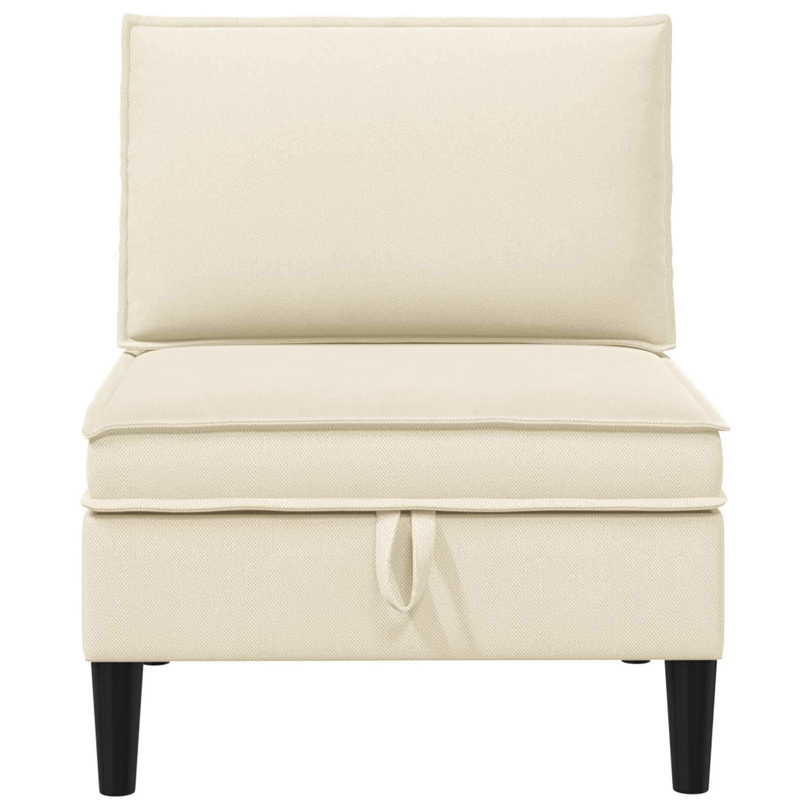 Middelse Sofa met Opbergruimte Crèmekleurig Fluweel is nu te koop bij PeponiXL, paradijselijk wonen!