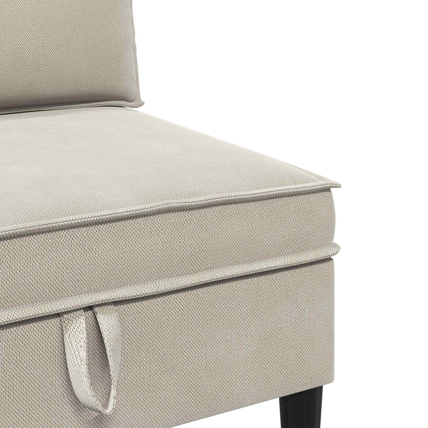 Middelse Sofa met Opbergruimte Havermout Fluweel is nu te koop bij PeponiXL, paradijselijk wonen!
