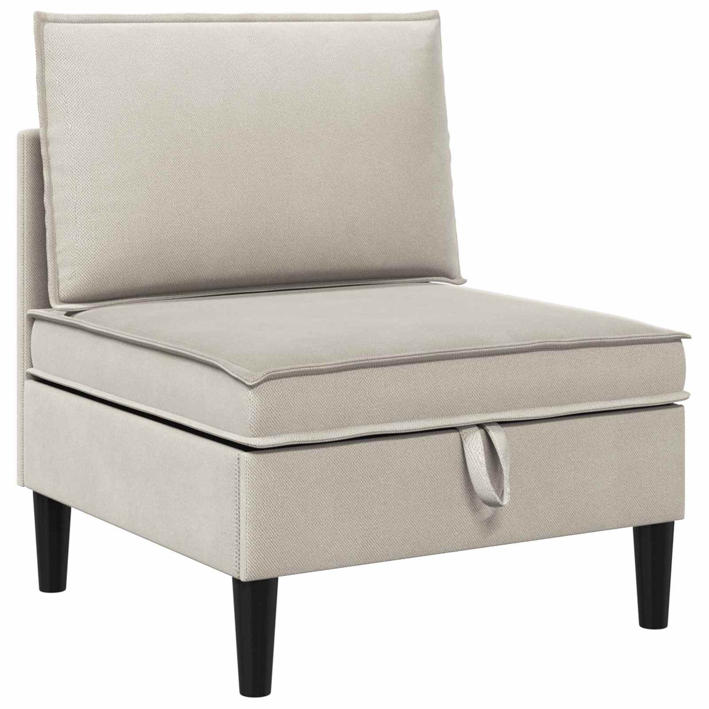 Middelse Sofa met Opbergruimte Havermout Fluweel is nu te koop bij PeponiXL, paradijselijk wonen!
