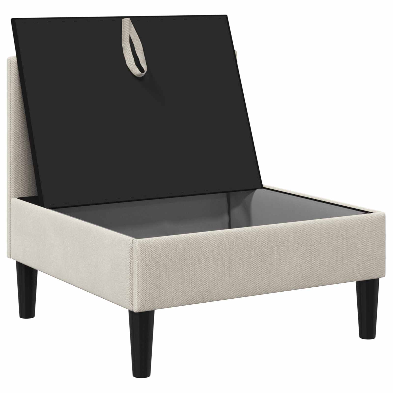 Middelse Sofa met Opbergruimte Havermout Fluweel is nu te koop bij PeponiXL, paradijselijk wonen!