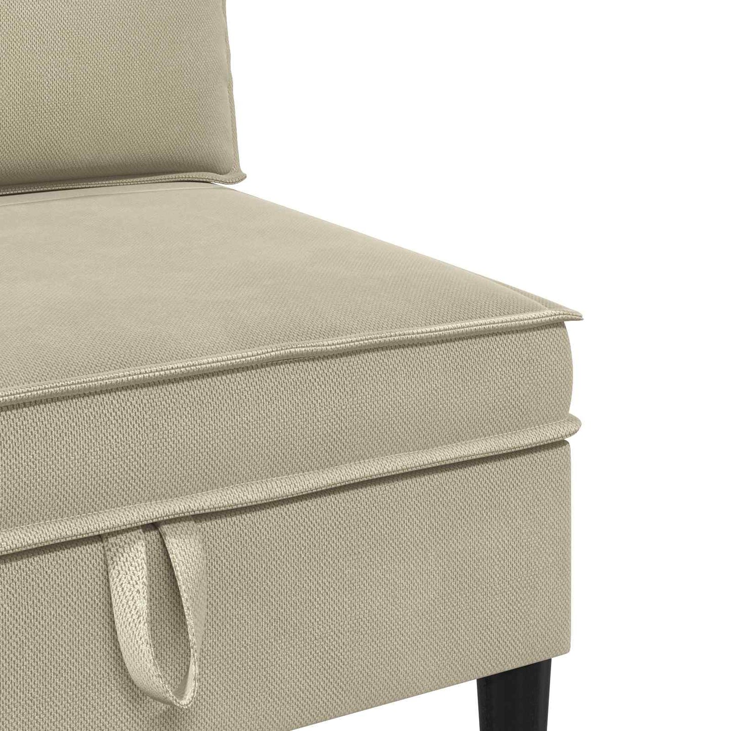 Middelse Sofa met Opbergruimte Zand Fluweel is nu te koop bij PeponiXL, paradijselijk wonen!