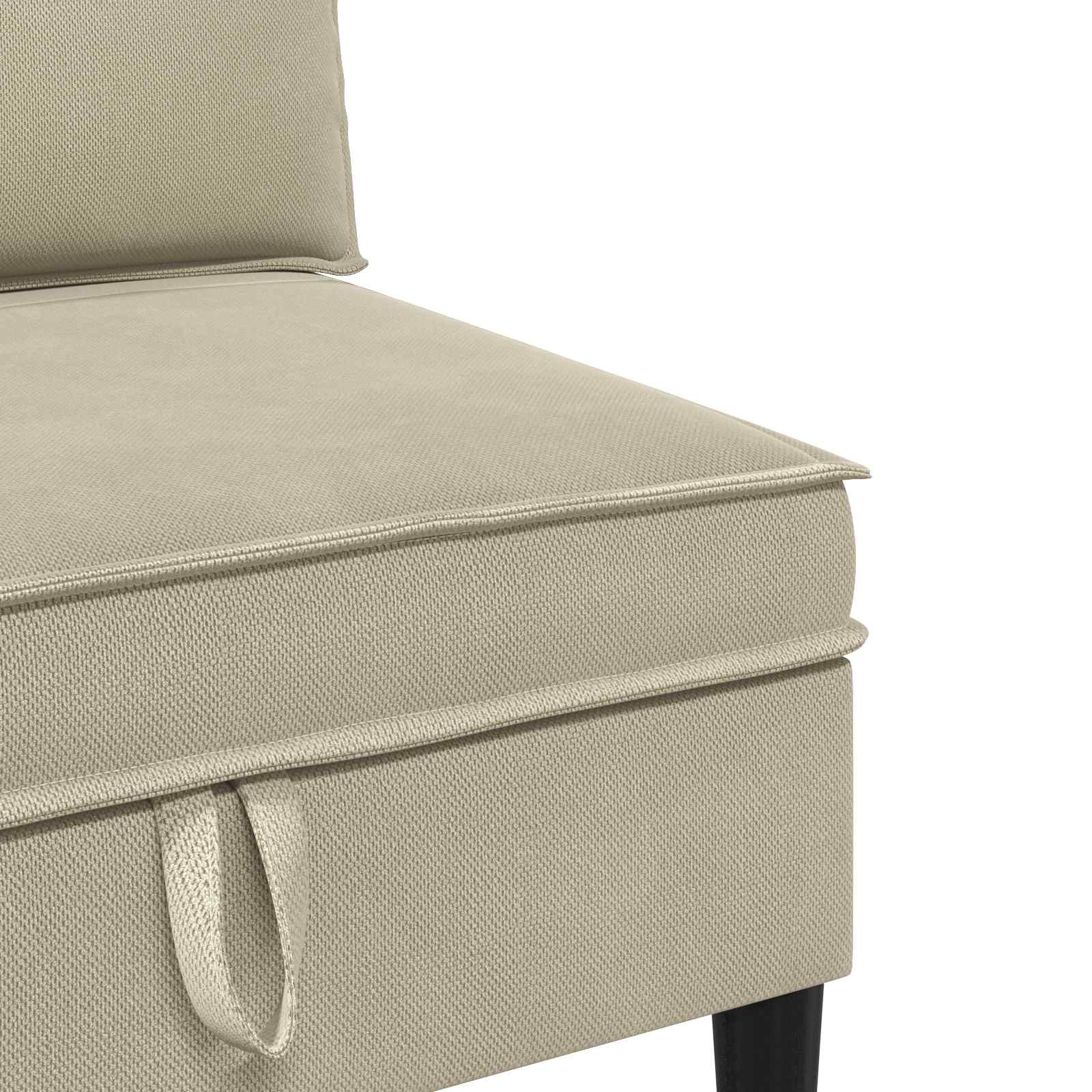 Middelse Sofa met Opbergruimte Zand Fluweel is nu te koop bij PeponiXL, paradijselijk wonen!