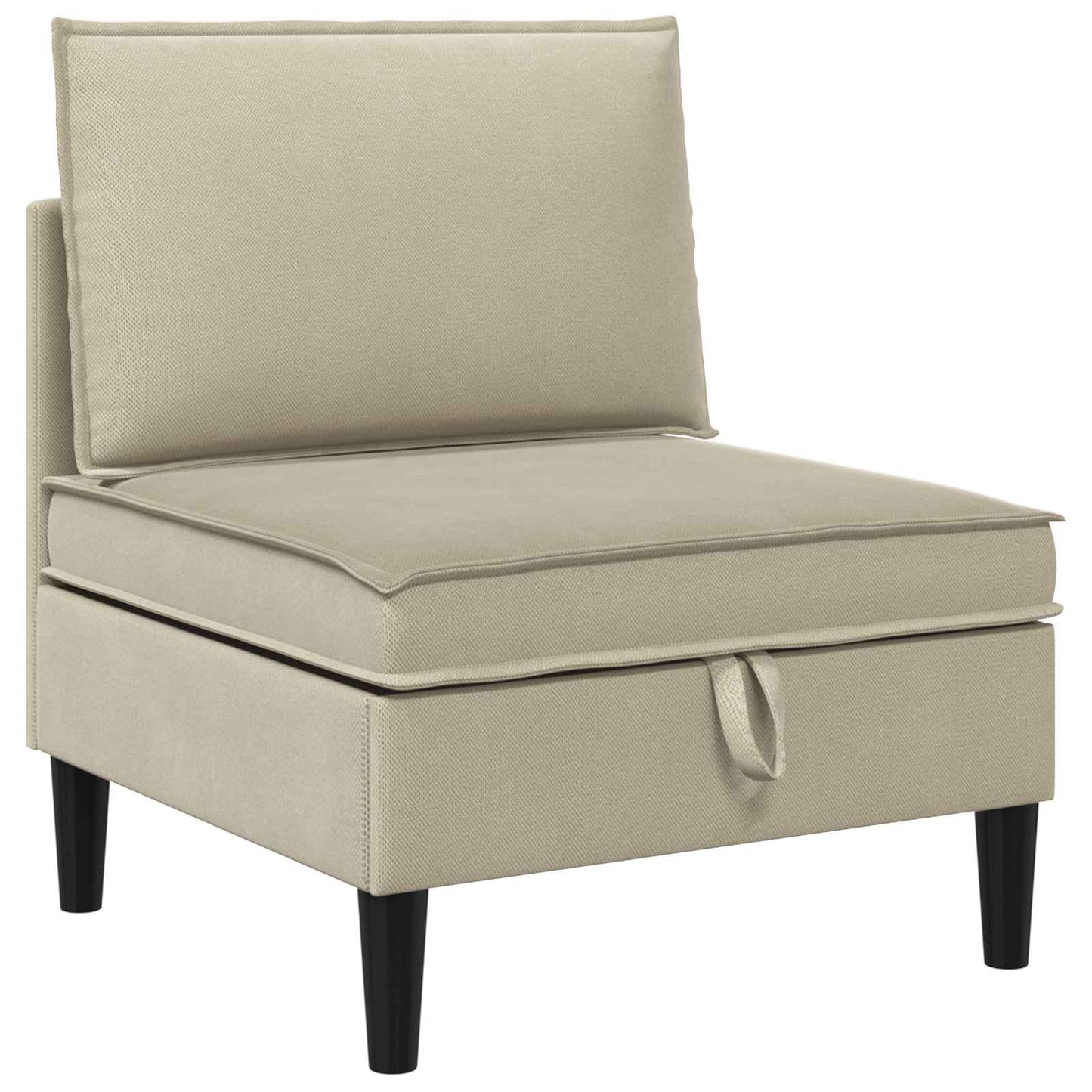 Middelse Sofa met Opbergruimte Zand Fluweel is nu te koop bij PeponiXL, paradijselijk wonen!