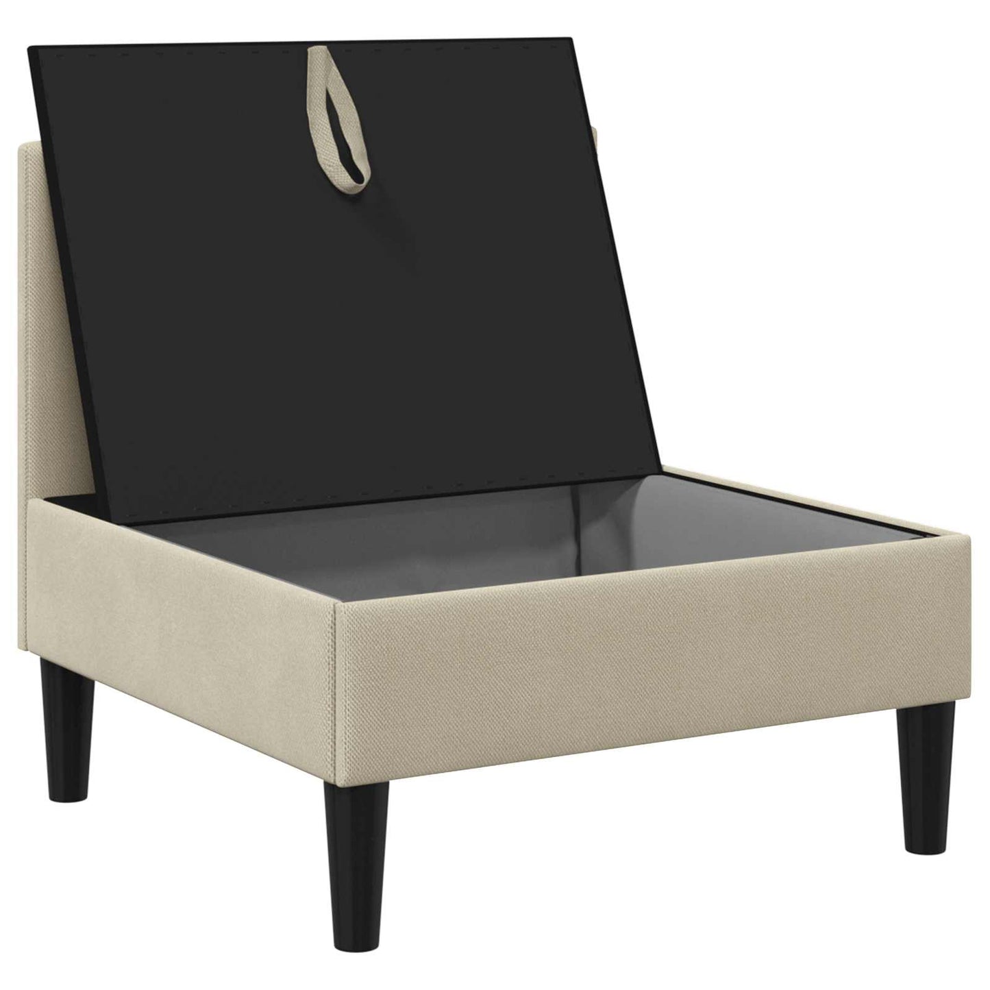 Middelse Sofa met Opbergruimte Zand Fluweel is nu te koop bij PeponiXL, paradijselijk wonen!