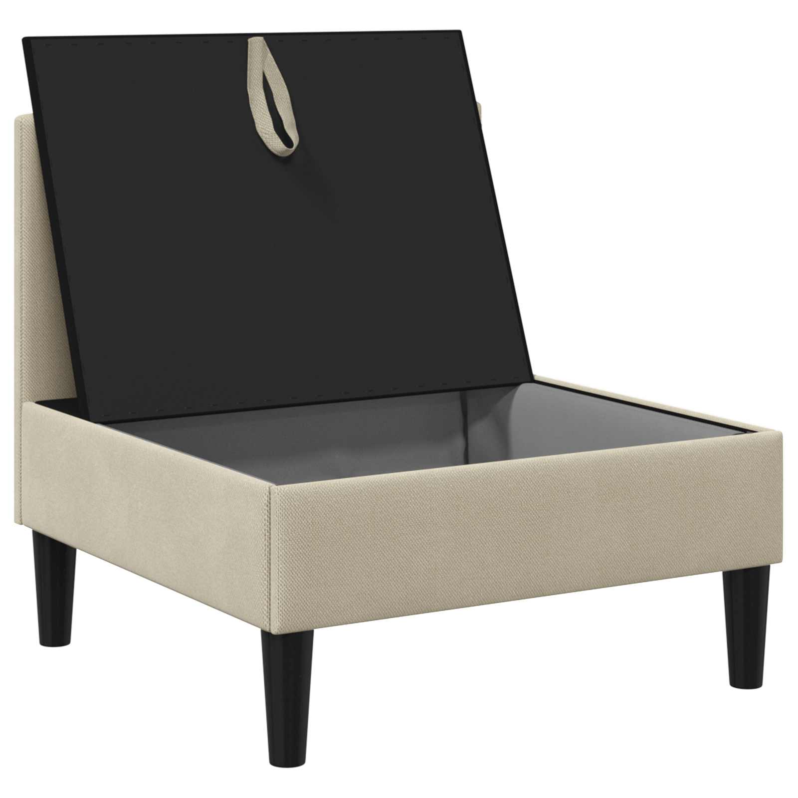 Middelse Sofa met Opbergruimte Zand Fluweel is nu te koop bij PeponiXL, paradijselijk wonen!