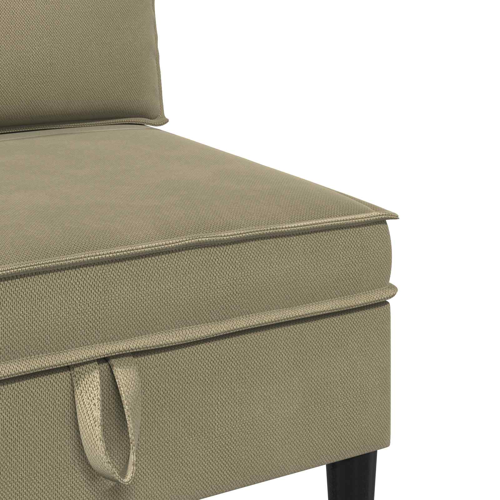 Middelse Sofa met Opbergruimte Kaki Fluweel is nu te koop bij PeponiXL, paradijselijk wonen!