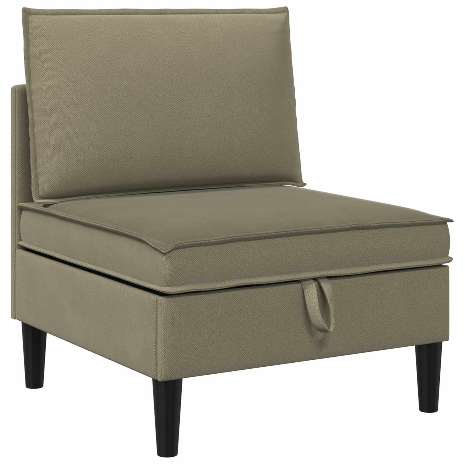 Middelse Sofa met Opbergruimte Kaki Fluweel is nu te koop bij PeponiXL, paradijselijk wonen!