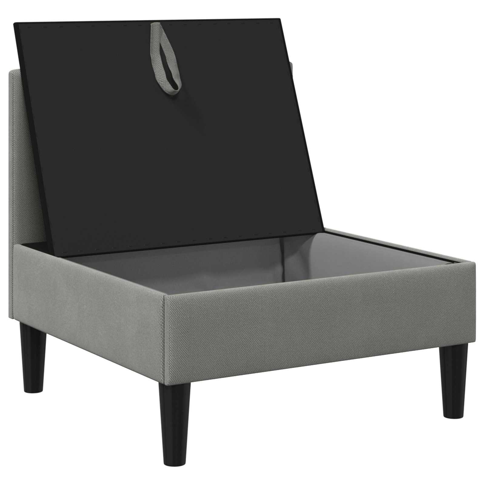 Middelse Sofa met Opbergruimte Donkergrijs Fluweel is nu te koop bij PeponiXL, paradijselijk wonen!