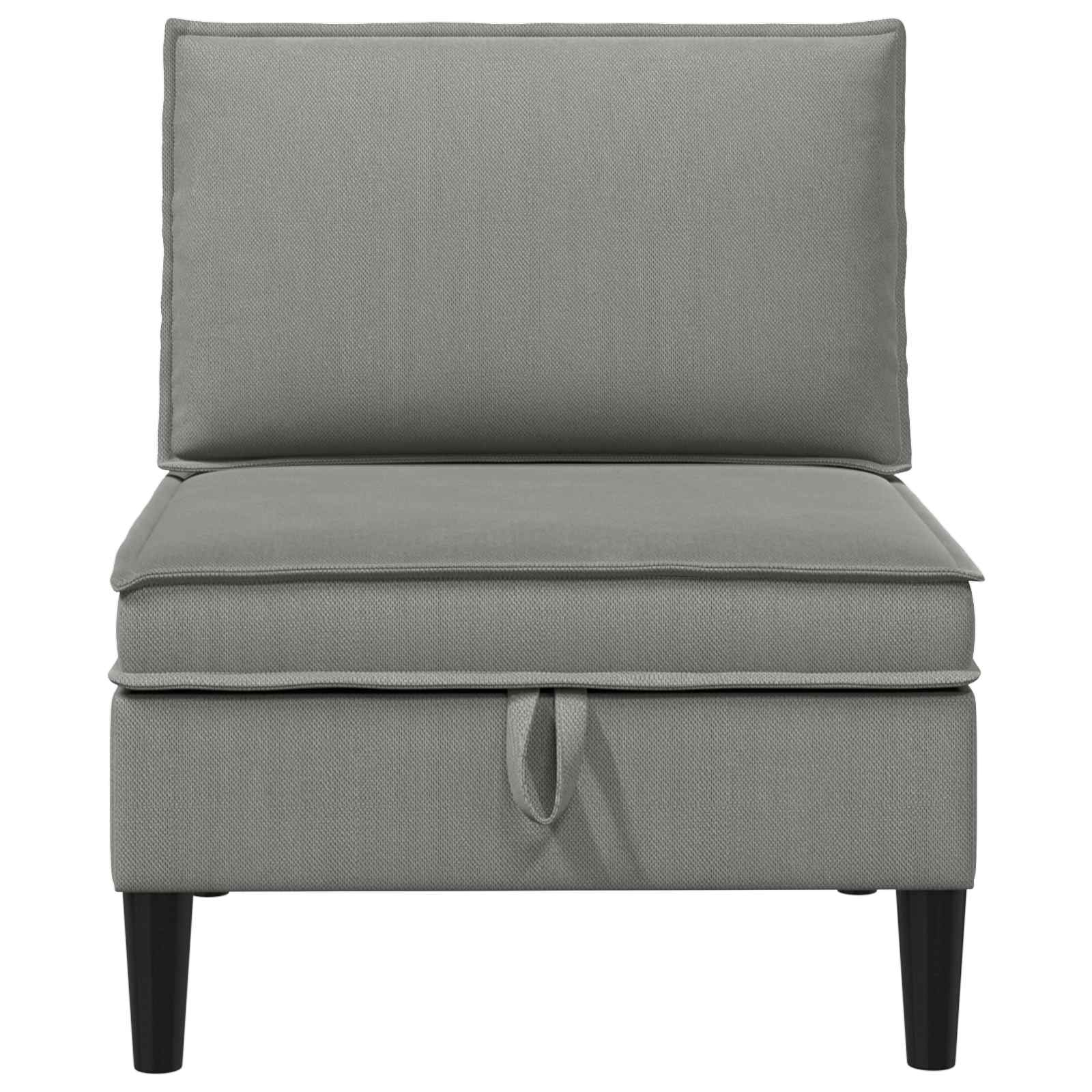 Middelse Sofa met Opbergruimte Donkergrijs Fluweel is nu te koop bij PeponiXL, paradijselijk wonen!