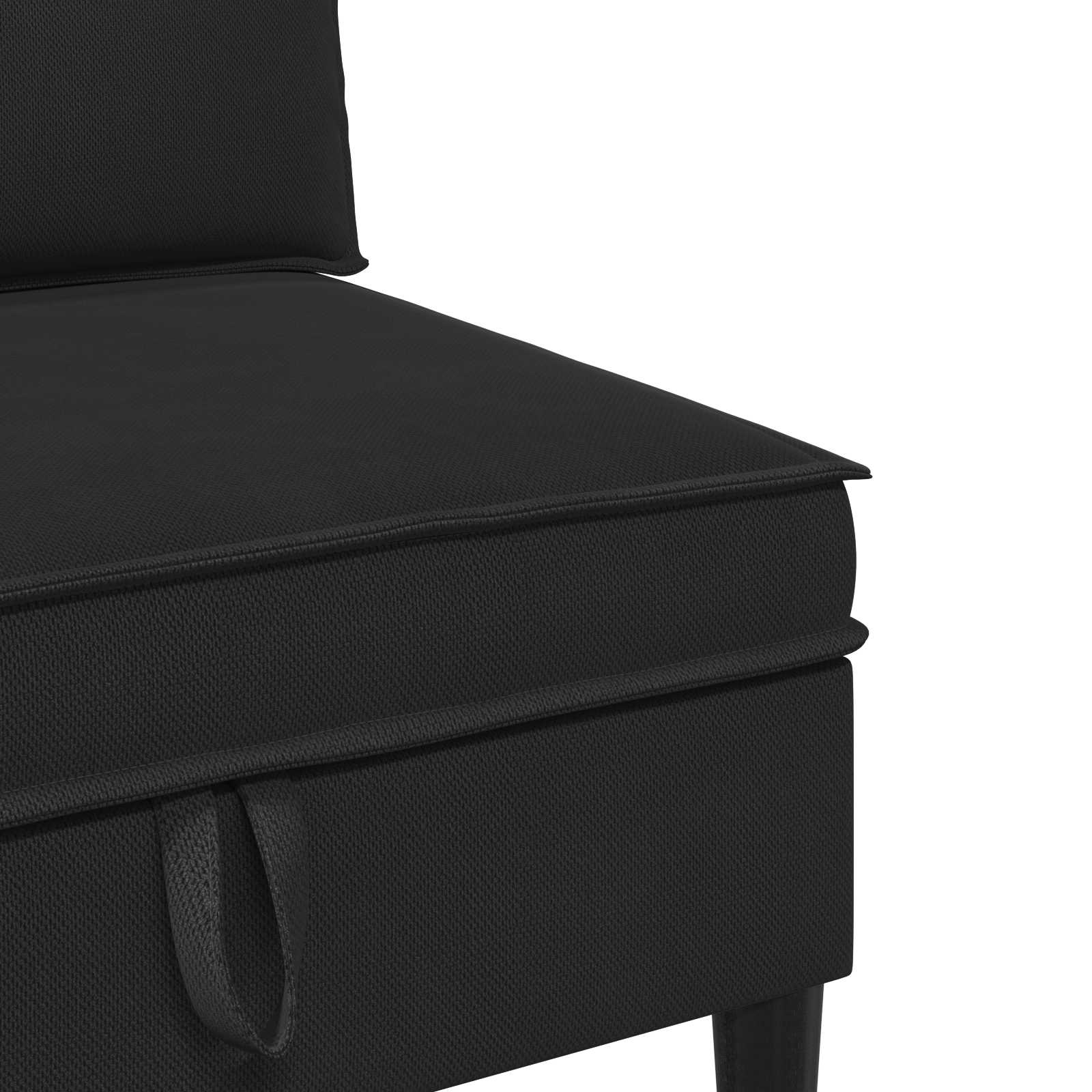 Middelse Sofa met Opbergruimte Zwart Fluweel is nu te koop bij PeponiXL, paradijselijk wonen!